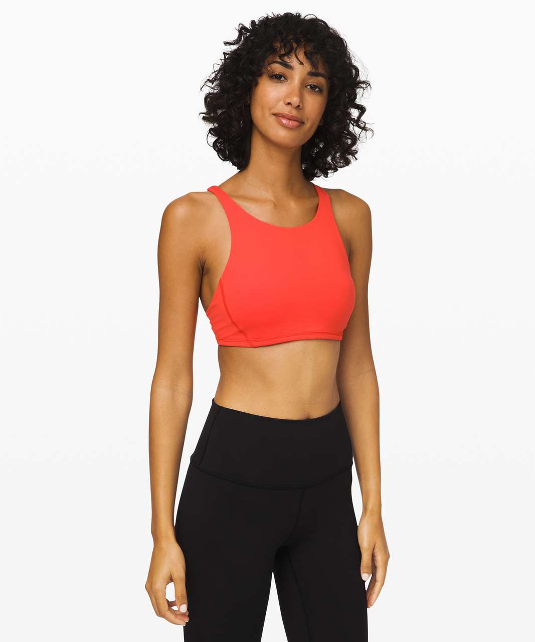 Lululemon Free To Be Bra High Neck - Thermal Red - lulu fanatics