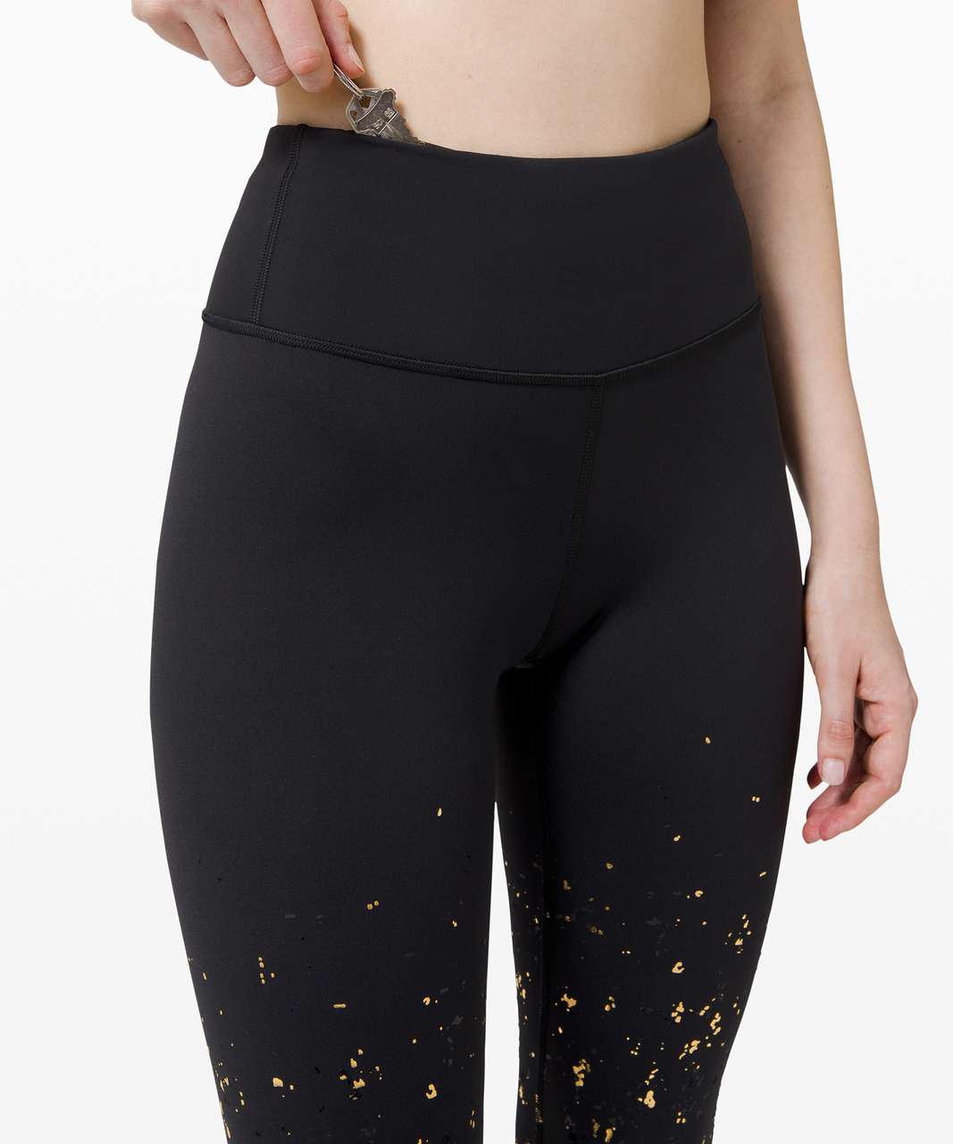 Speed Wunder MR Tight 28” blk/blk/gold purchased during the sale : r/ lululemon