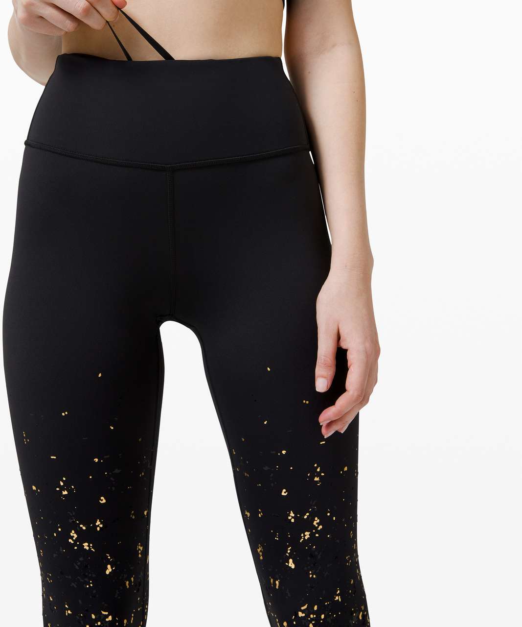 Speed Wunder MR Tight 28” blk/blk/gold purchased during the sale : r/ lululemon