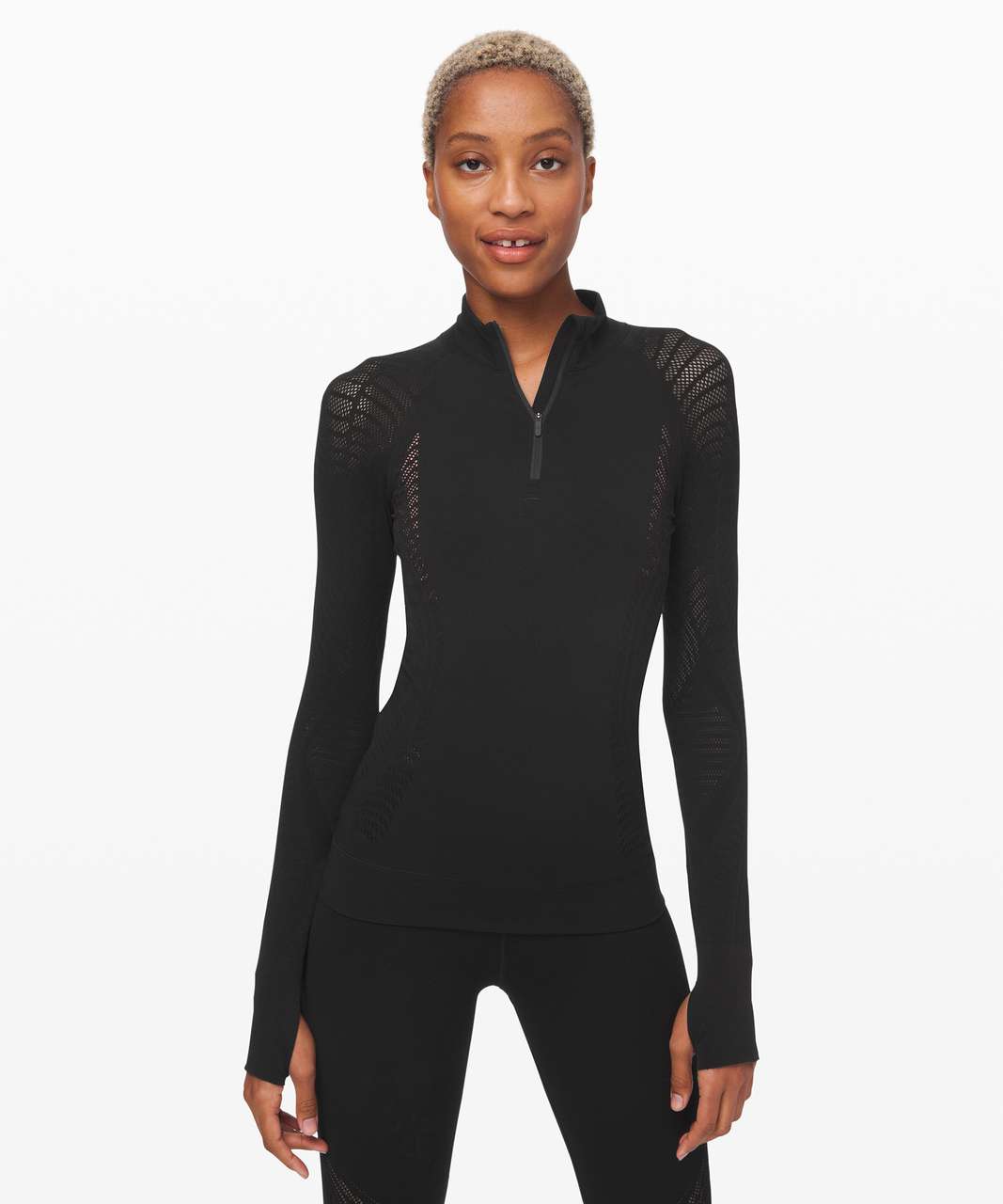 Lululemon Reveal 1/2 Zip *Aurora - Black - lulu fanatics