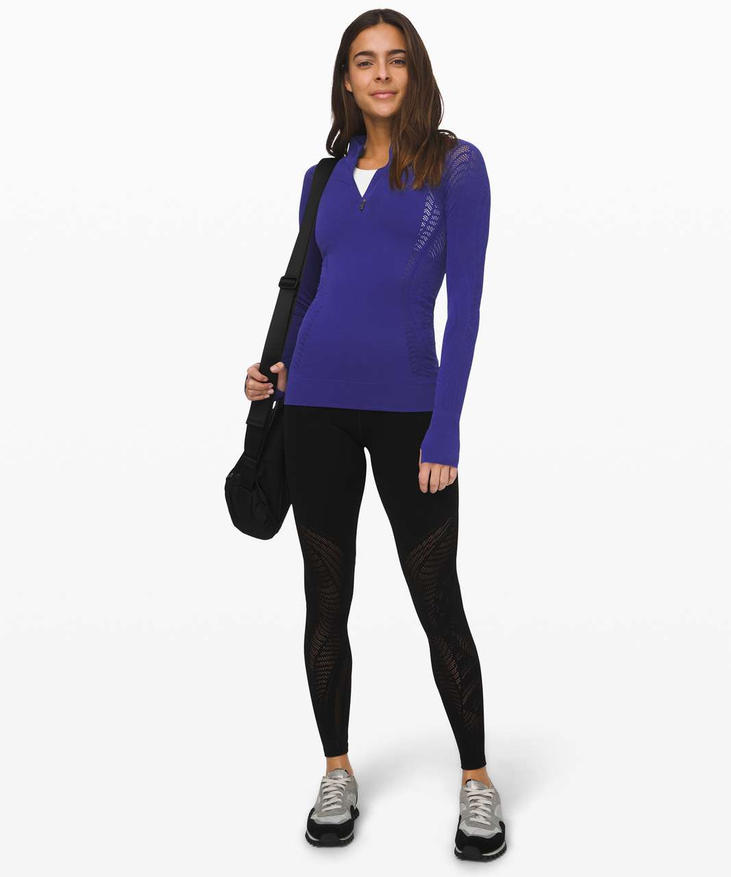 Lululemon Reveal 1/2 Zip *aurora In Black