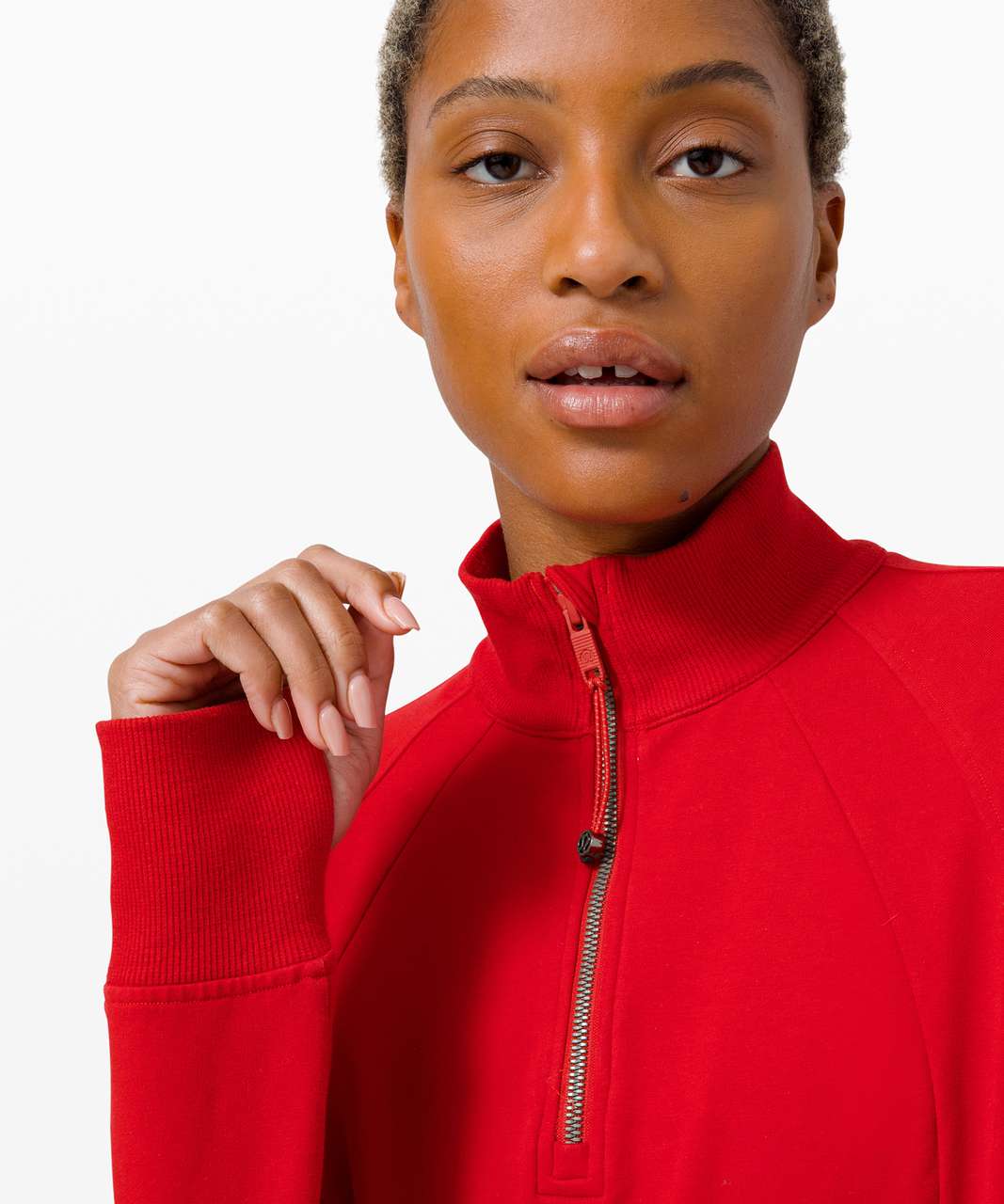 lululemon – Women's Scuba Oversized Half-Zip Hoodie – Color Dark  Red/Neon/Red – Size XS/S, £108.00