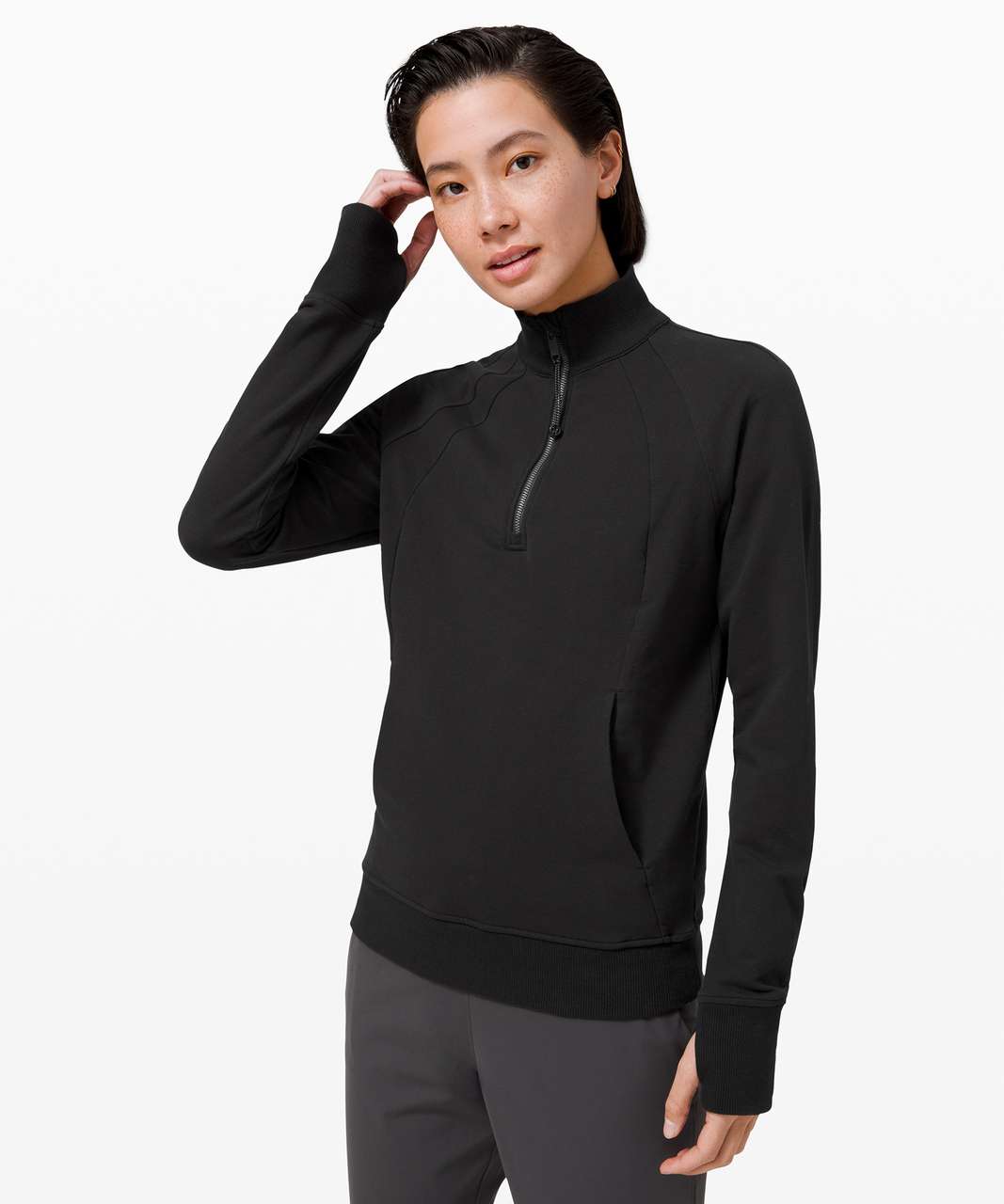 Lululemon black scuba half - Gem