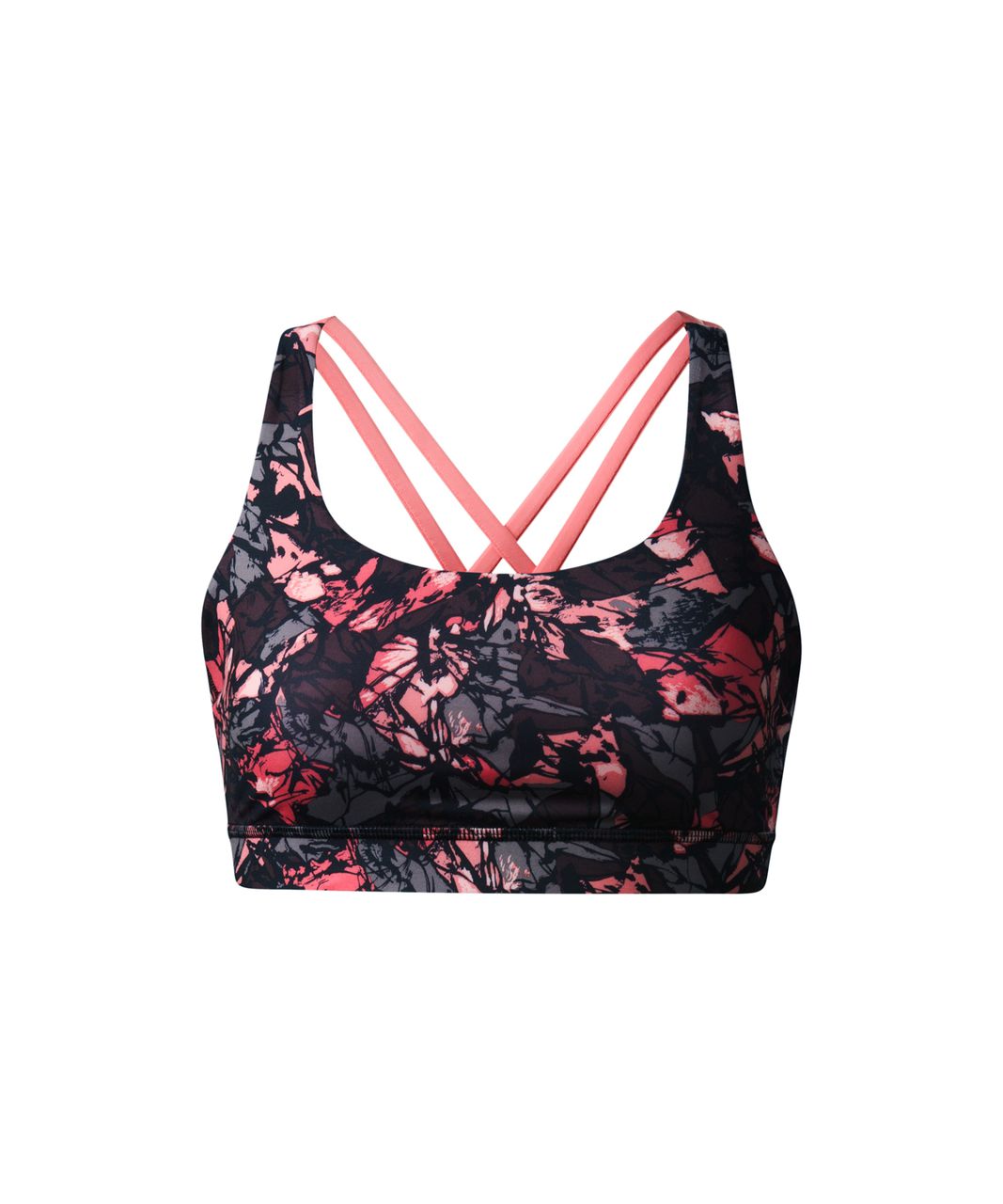 Lululemon Energy Bra - Mini Paint Storm Espresso Multi / Sunny Coral