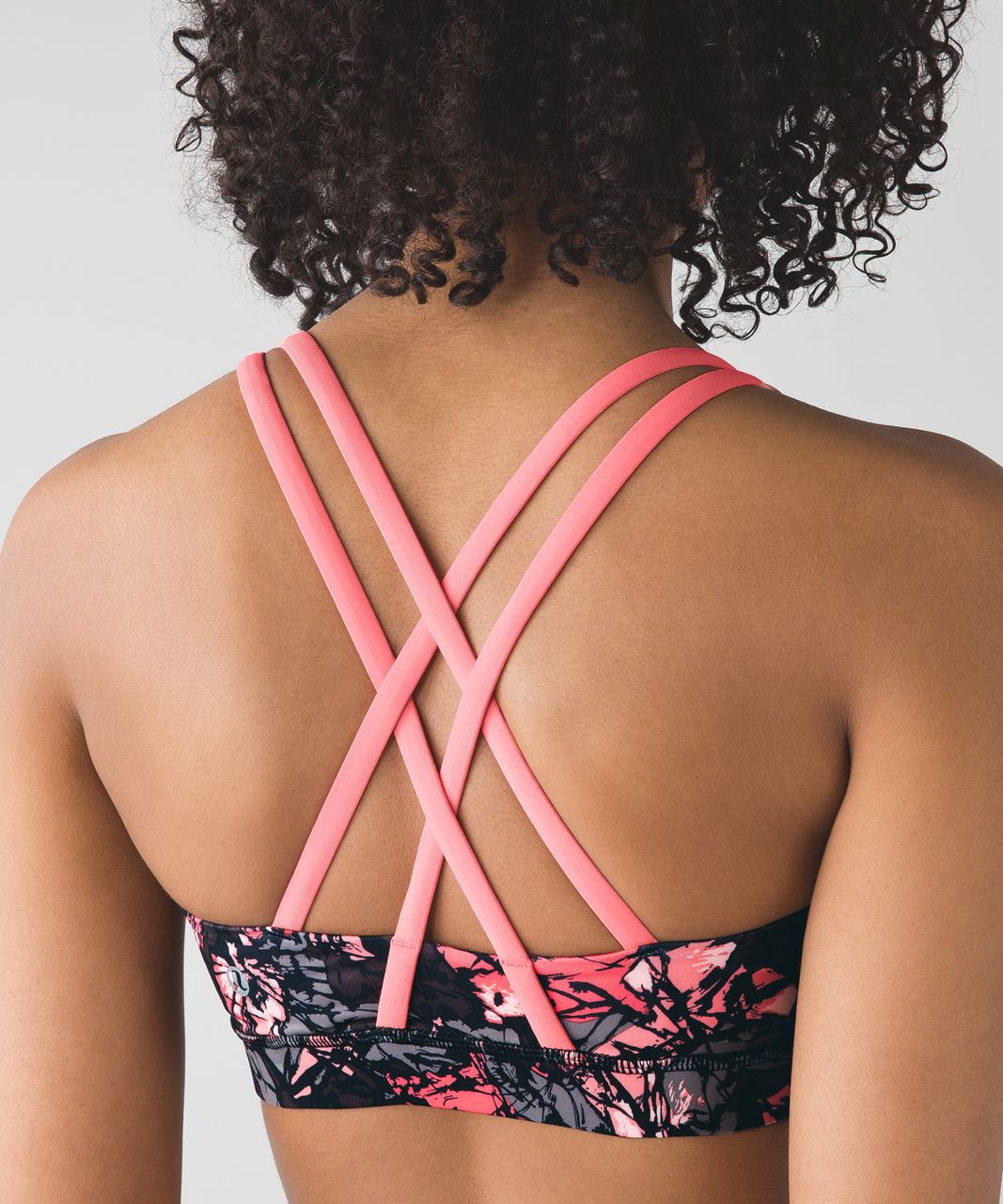 Lululemon Energy Bra - Mini Paint Storm Espresso Multi / Sunny Coral