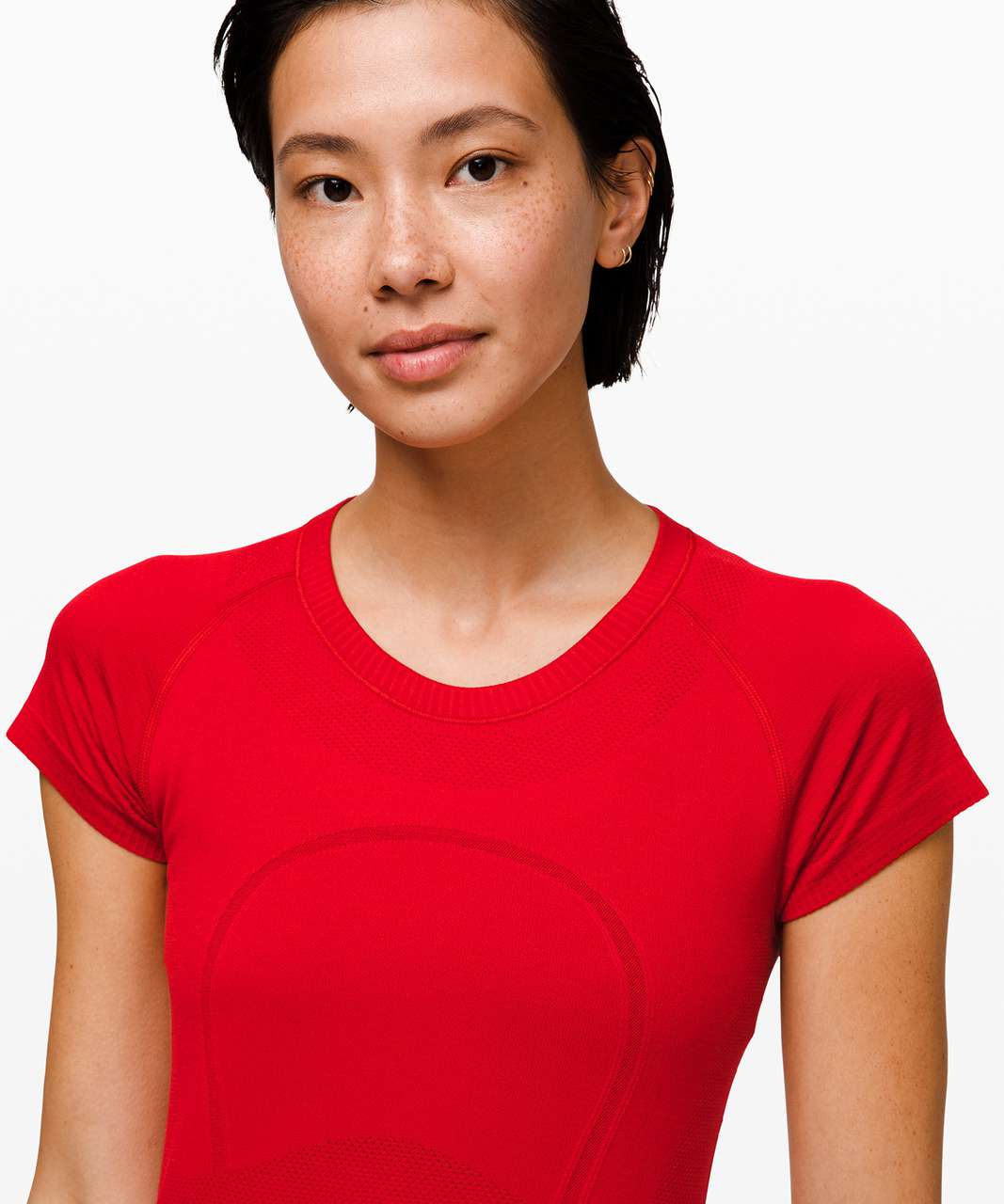 Lululemon Swiftly Tech Short Sleeve Crew *Lunar New Year - Dark Red / Dark Red