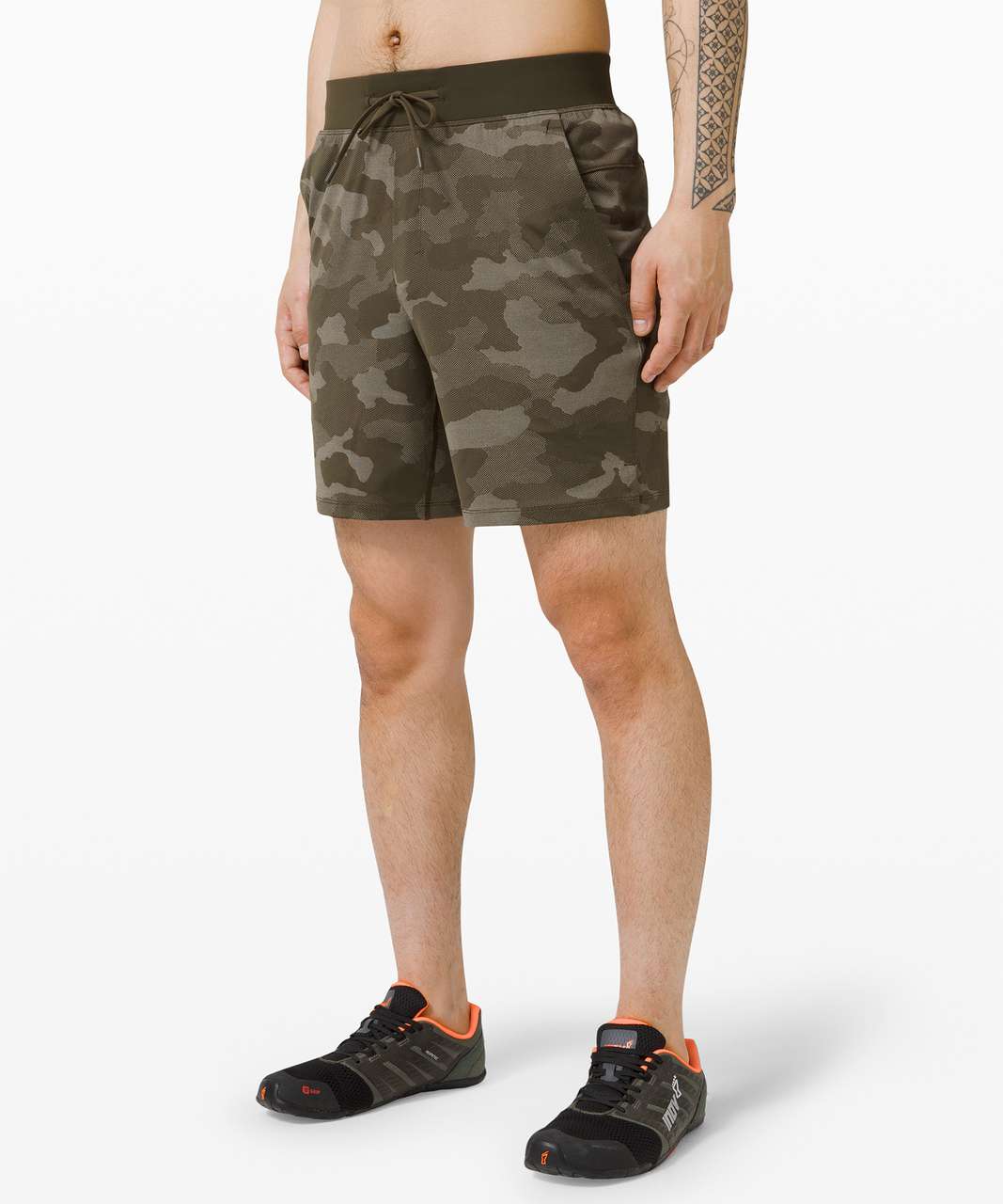 Lululemon T.H.E. Short Men Medium 30x9.5 Variegated Camo Max Dark Linerless  - AbuMaizar Dental Roots Clinic