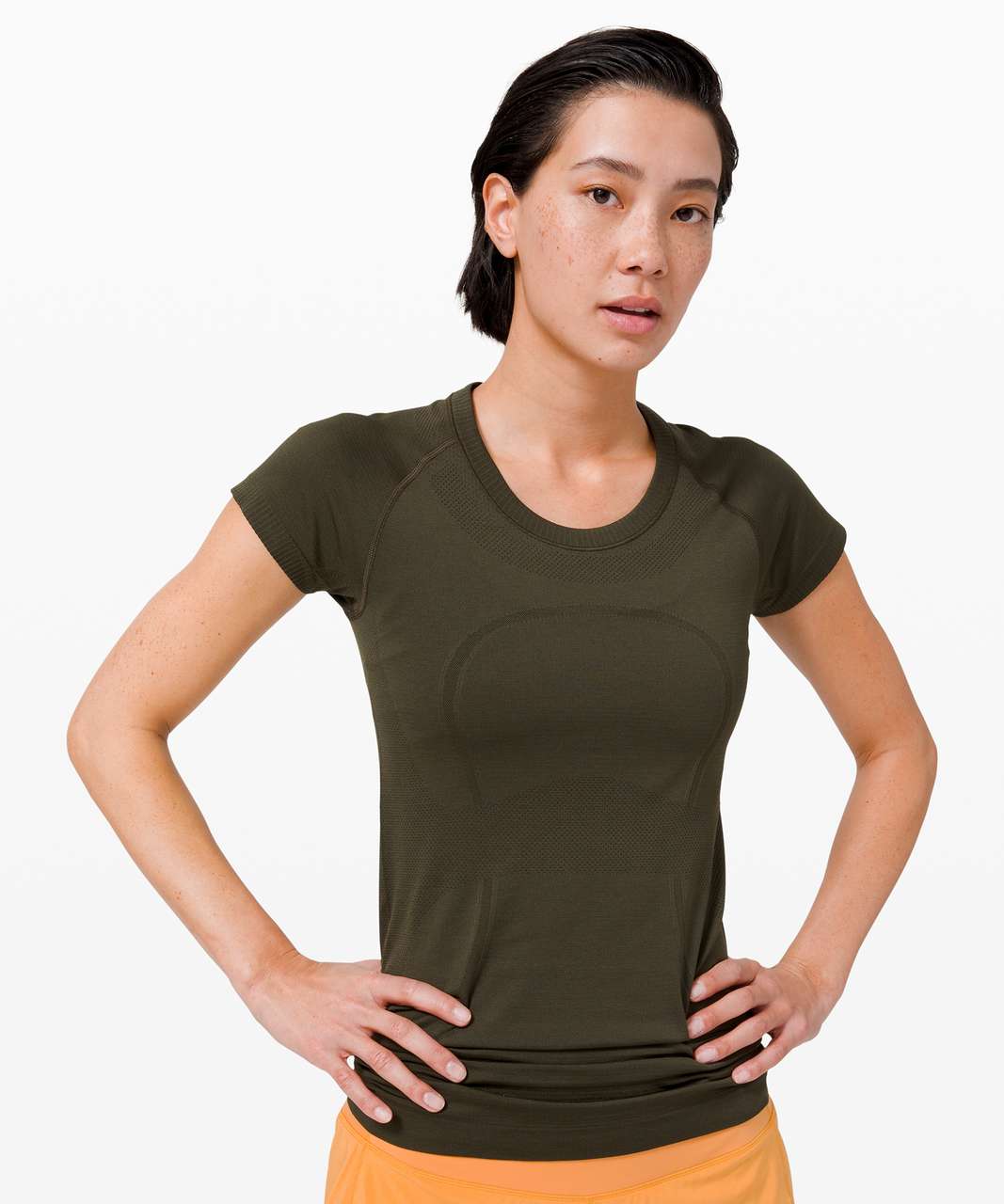 Lululemon Swiftly Tech Short Sleeve Crew - Dark Olive / Dark Olive