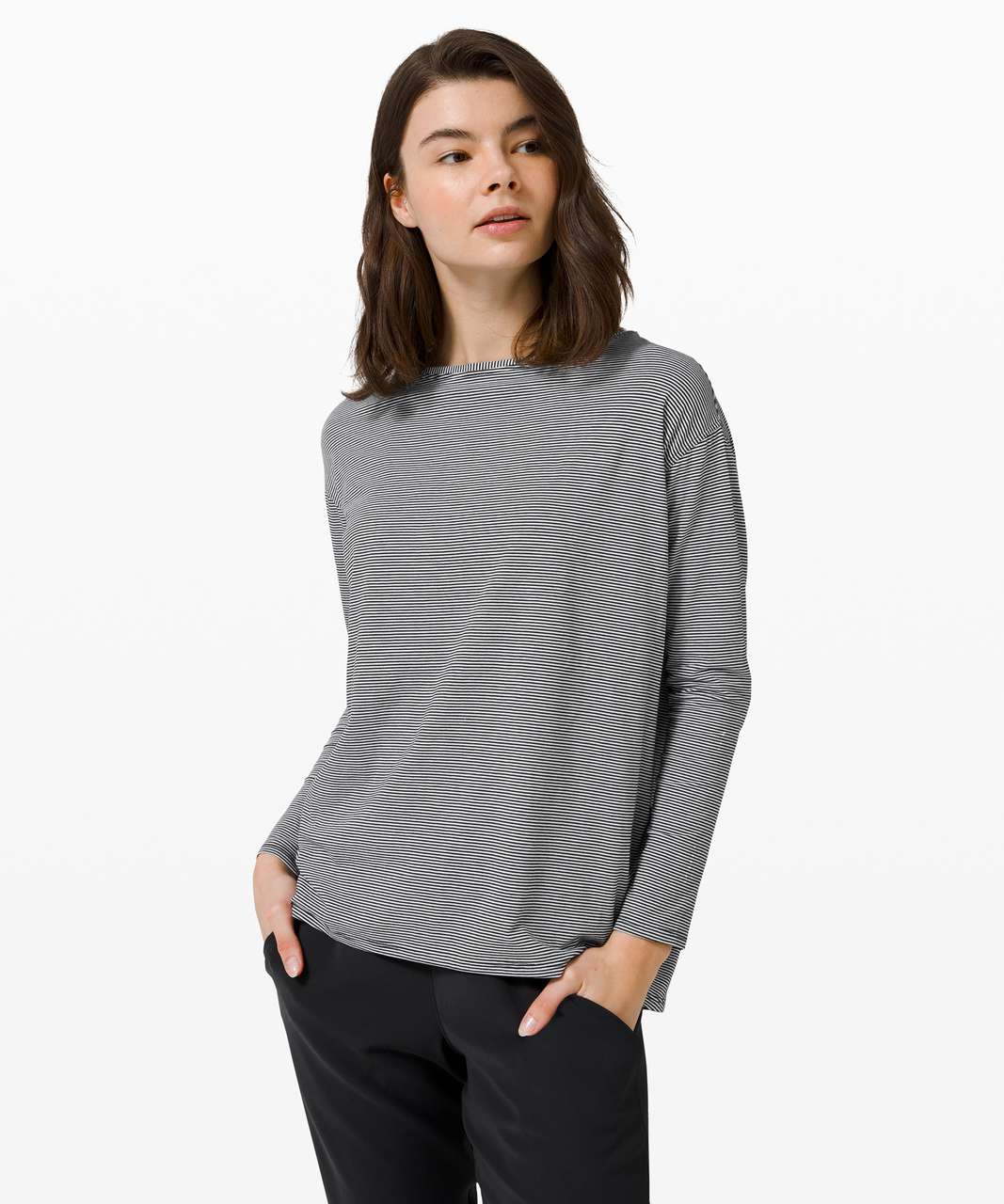 新品lululemon Back In Action Long Sleeve白黒-eastgate.mk