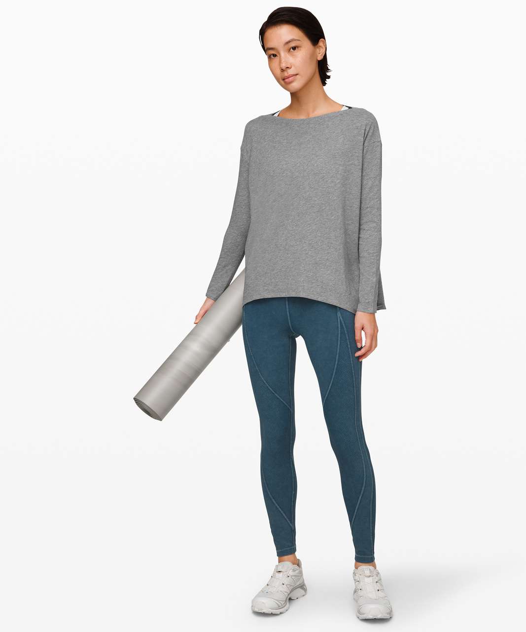 Lululemon Sunshine Coast Long Sleeve - Heathered Medium Grey - lulu fanatics