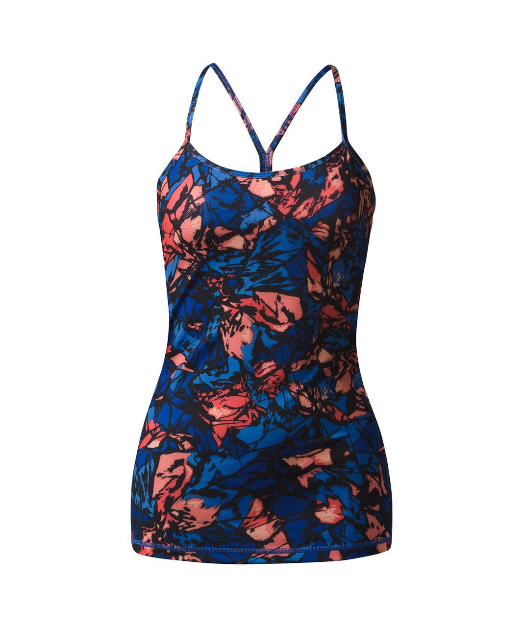 Lululemon Power Y Tank (Luon) - Paint Storm Harbor Blue Multi