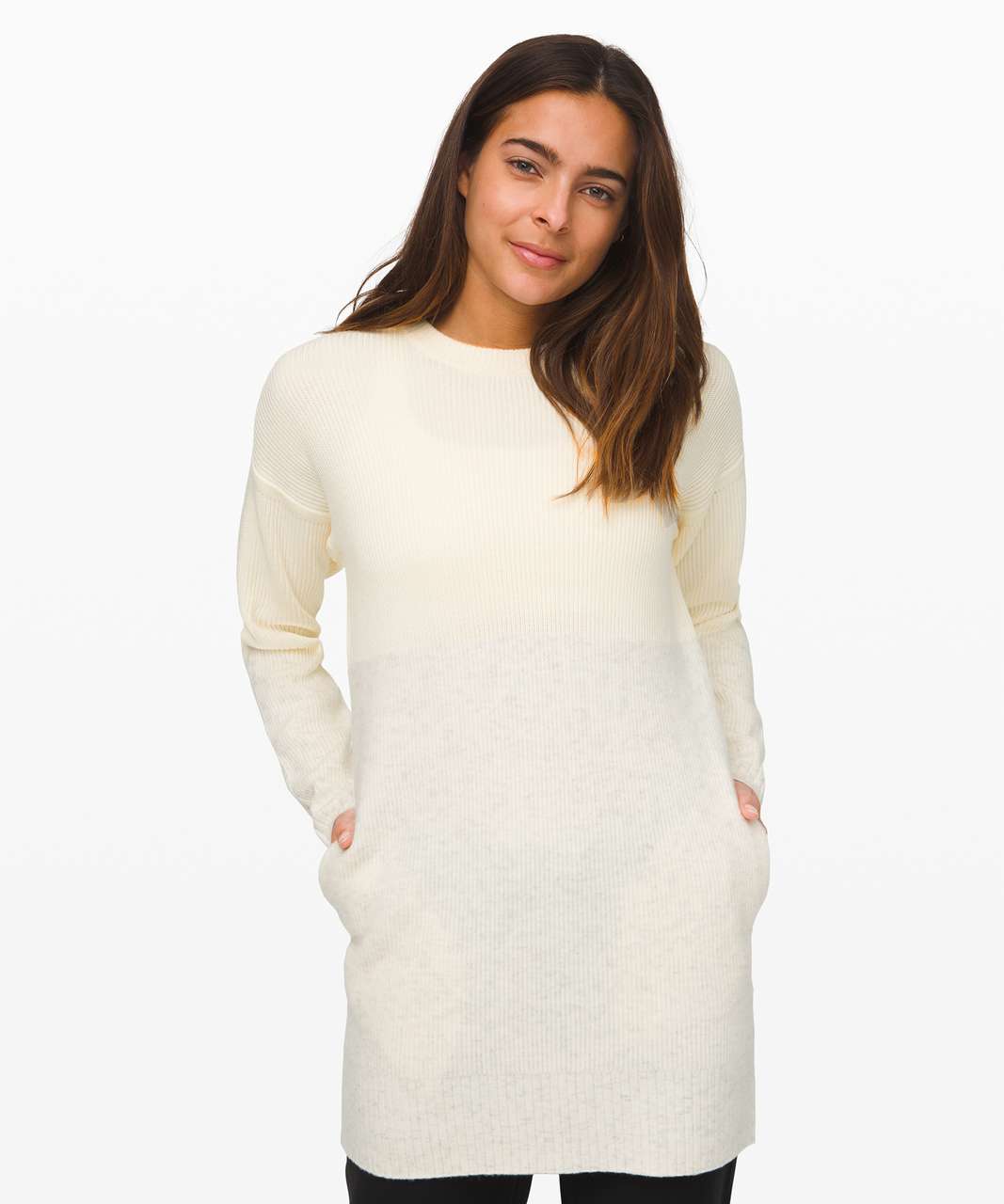 Lululemon Restful Intention Sweater - Angel Wing / Heathered Light Ivory