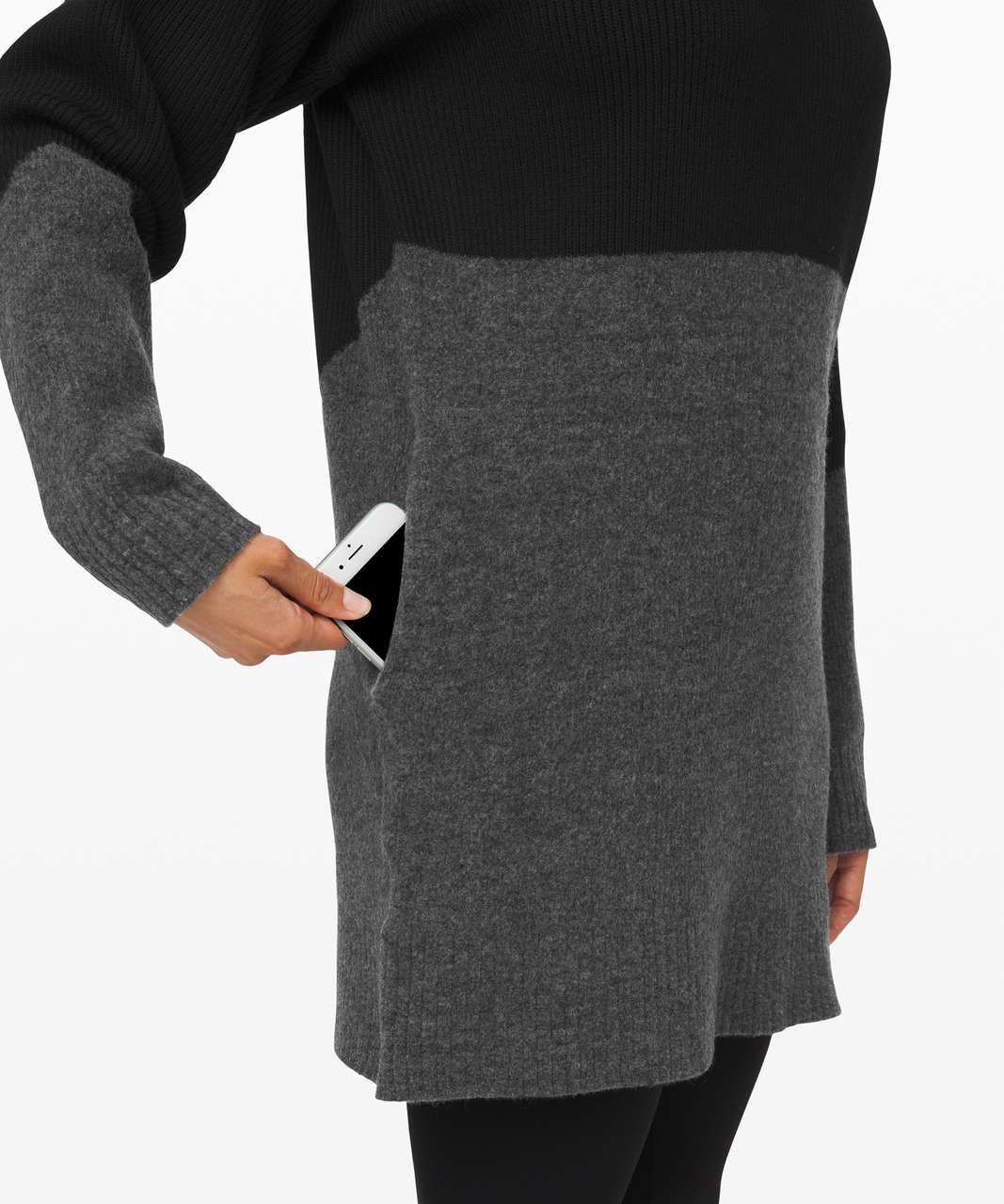 Lululemon Restful Intention Sweater - Black / Heathered Core Dark Grey