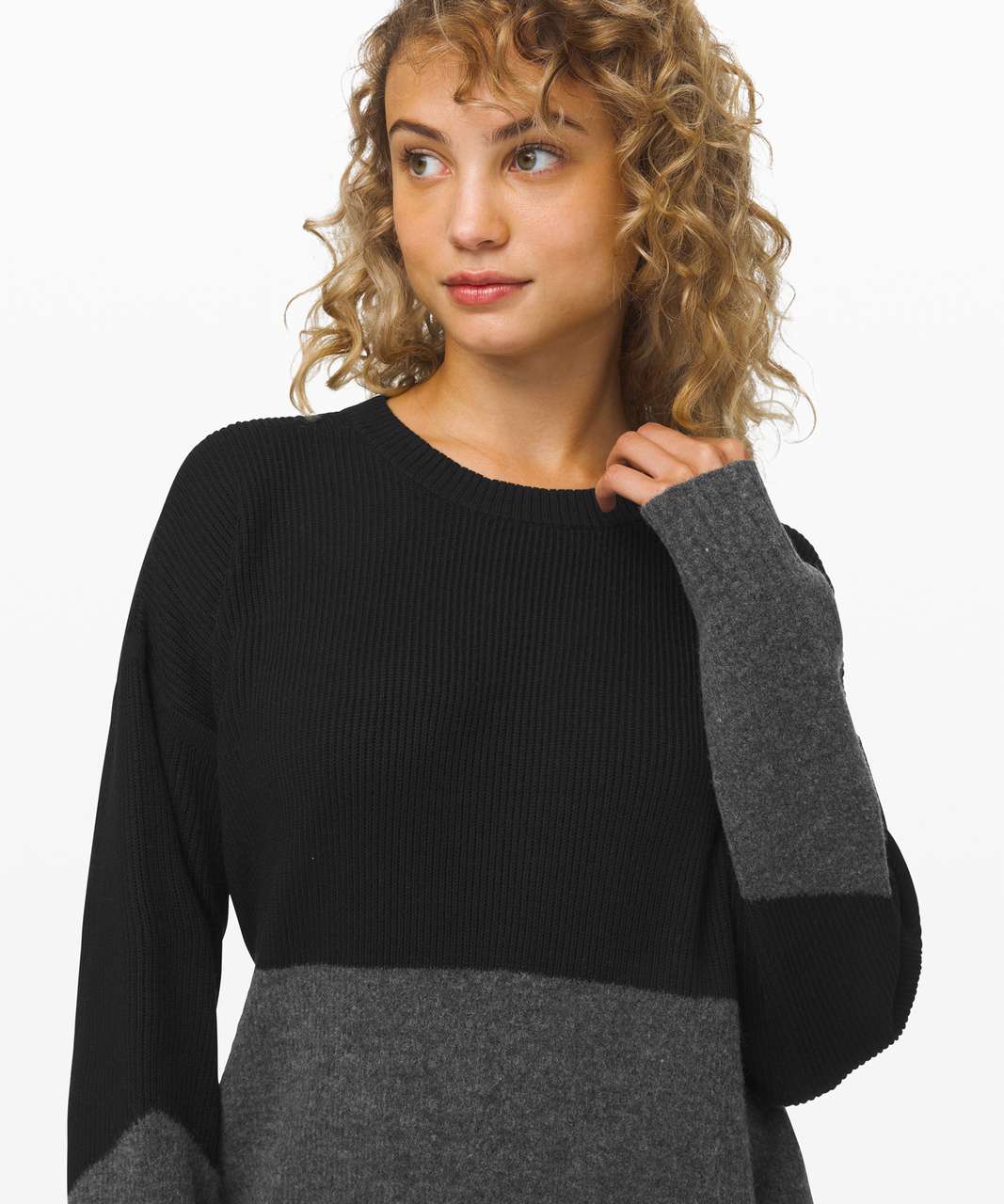 Lululemon Restful Intention Sweater - Black / Heathered Core Dark Grey