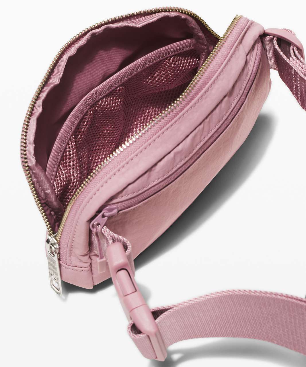 NWT Lululemon Pink FLEECE Everywhere Belt Bag Fanny Pack Gold