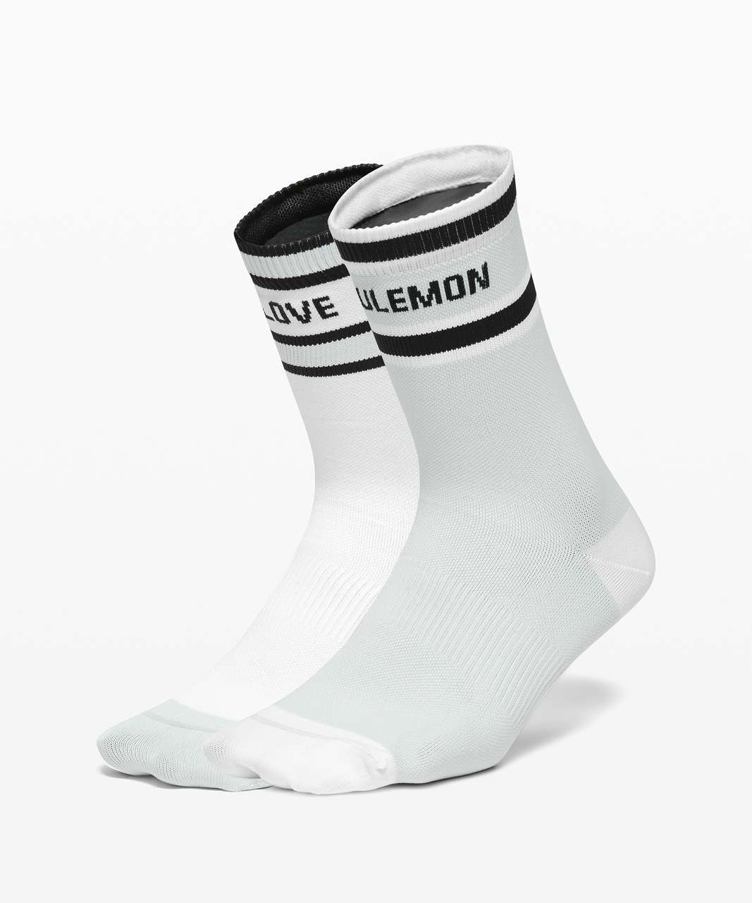 Lululemon Tale To Tell Quarter Sock *2 Pack - White / Black / Vapor