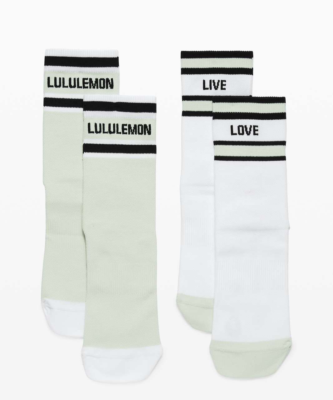 Lululemon Tale To Tell Quarter Sock *2 Pack - White / Springtime / Black