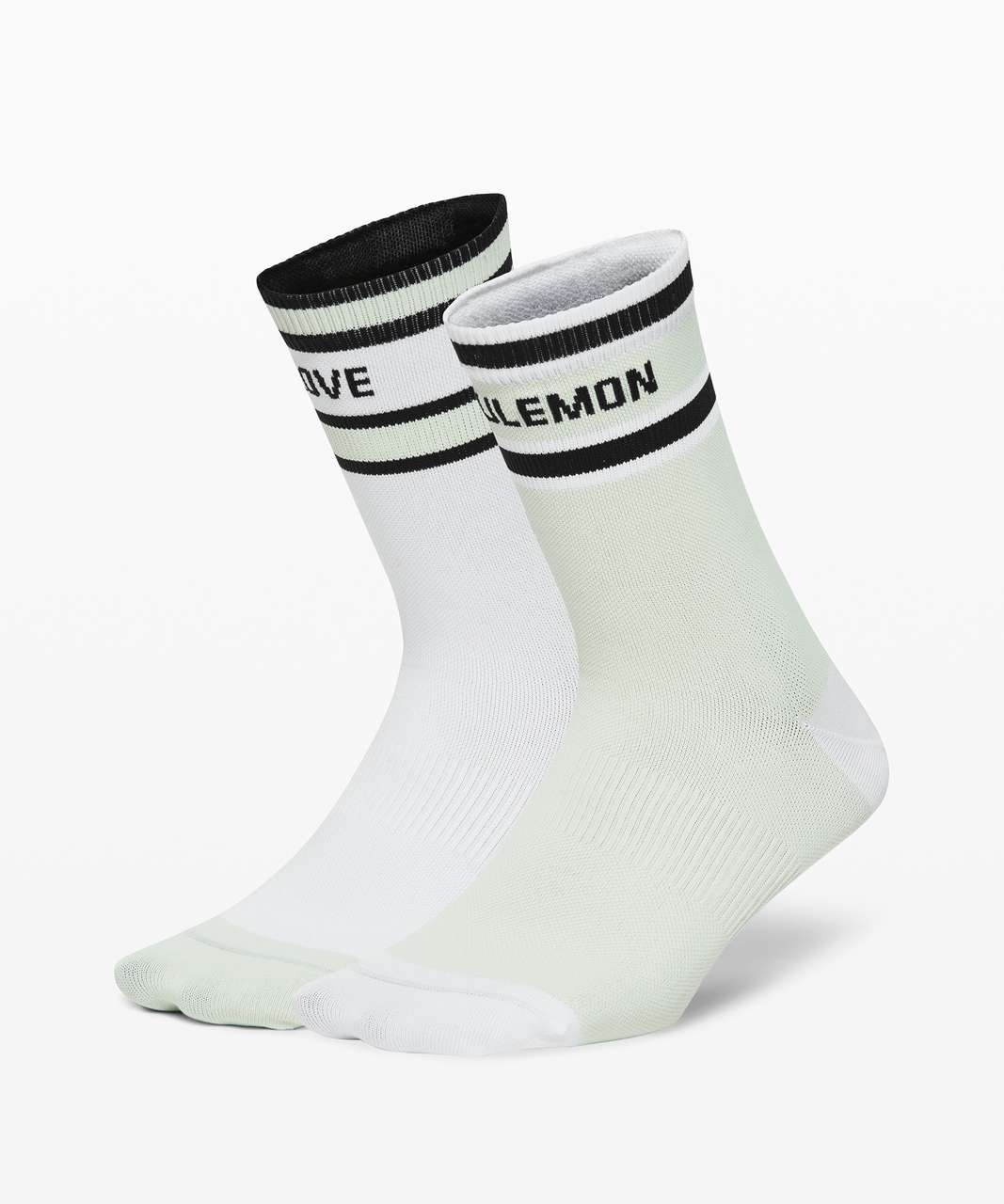 Lululemon Tale To Tell Quarter Sock *2 Pack - White / Springtime / Black