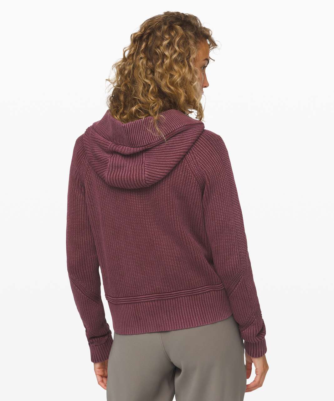 Lululemon Rest Assured Full Zip Hoodie - Washed Garnet