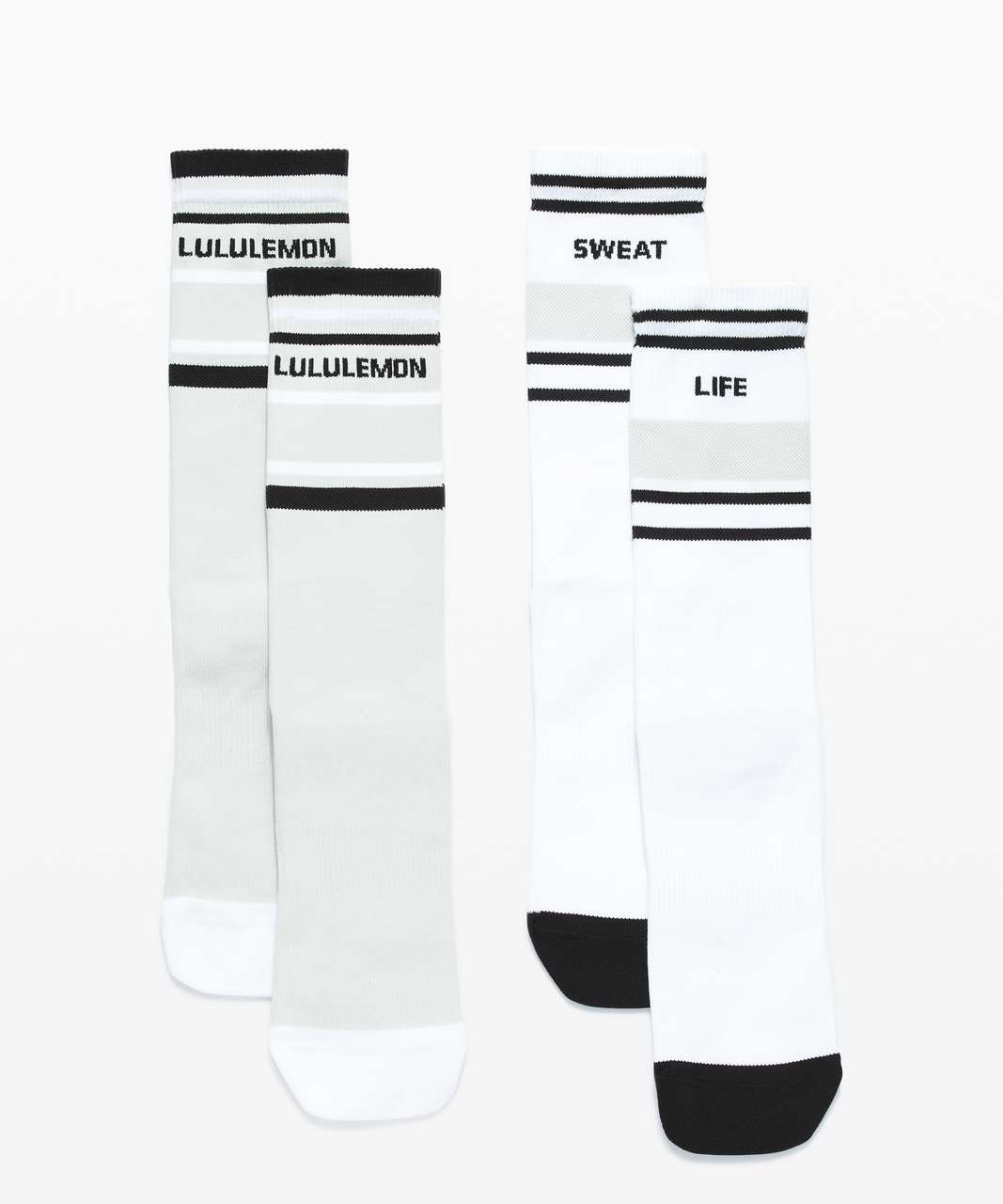 Lululemon Tale To Tell Crew Sock*2 Pack - White / Black / Vapor