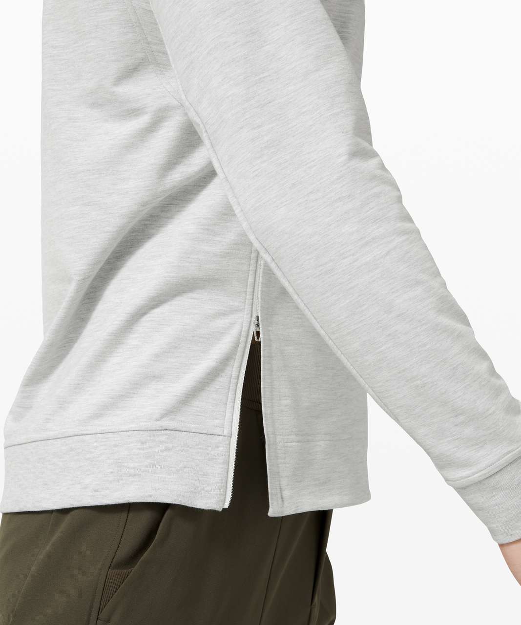 Lululemon City Sweat Crew - Heathered Ultra Light Grey / Sea Salt