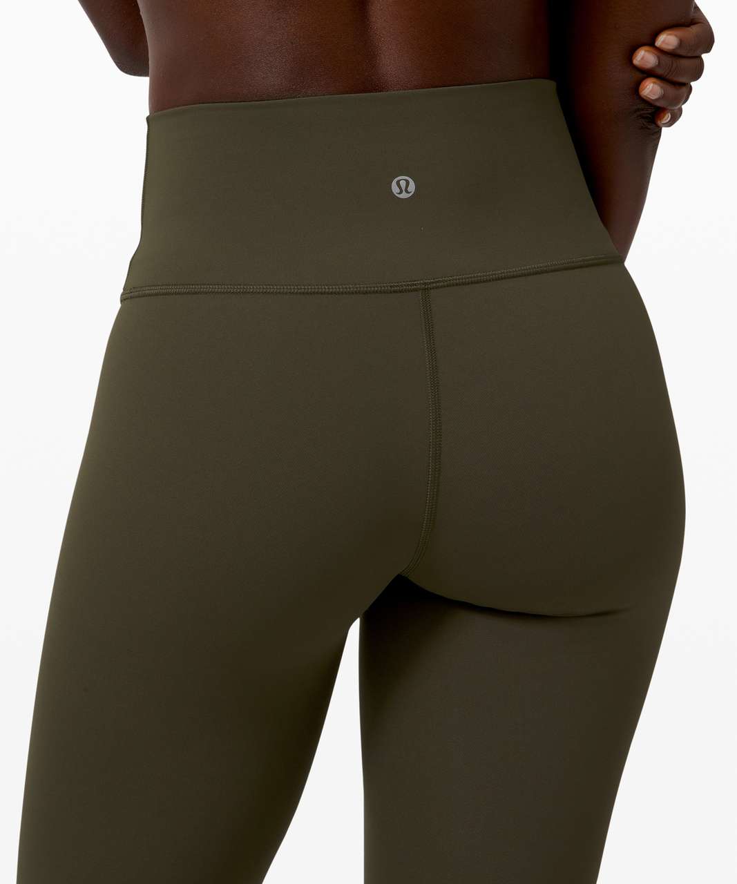 lululemon wunder under leggings- olive green 28”