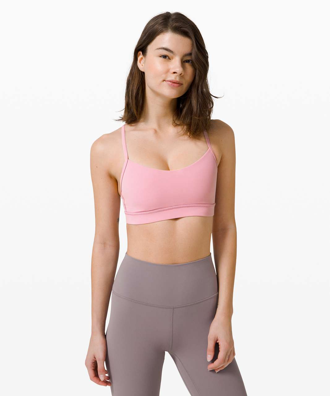 Lululemon Flow Y Bra Nulu *Light Support, B/C Cup - Pink Taupe - lulu  fanatics