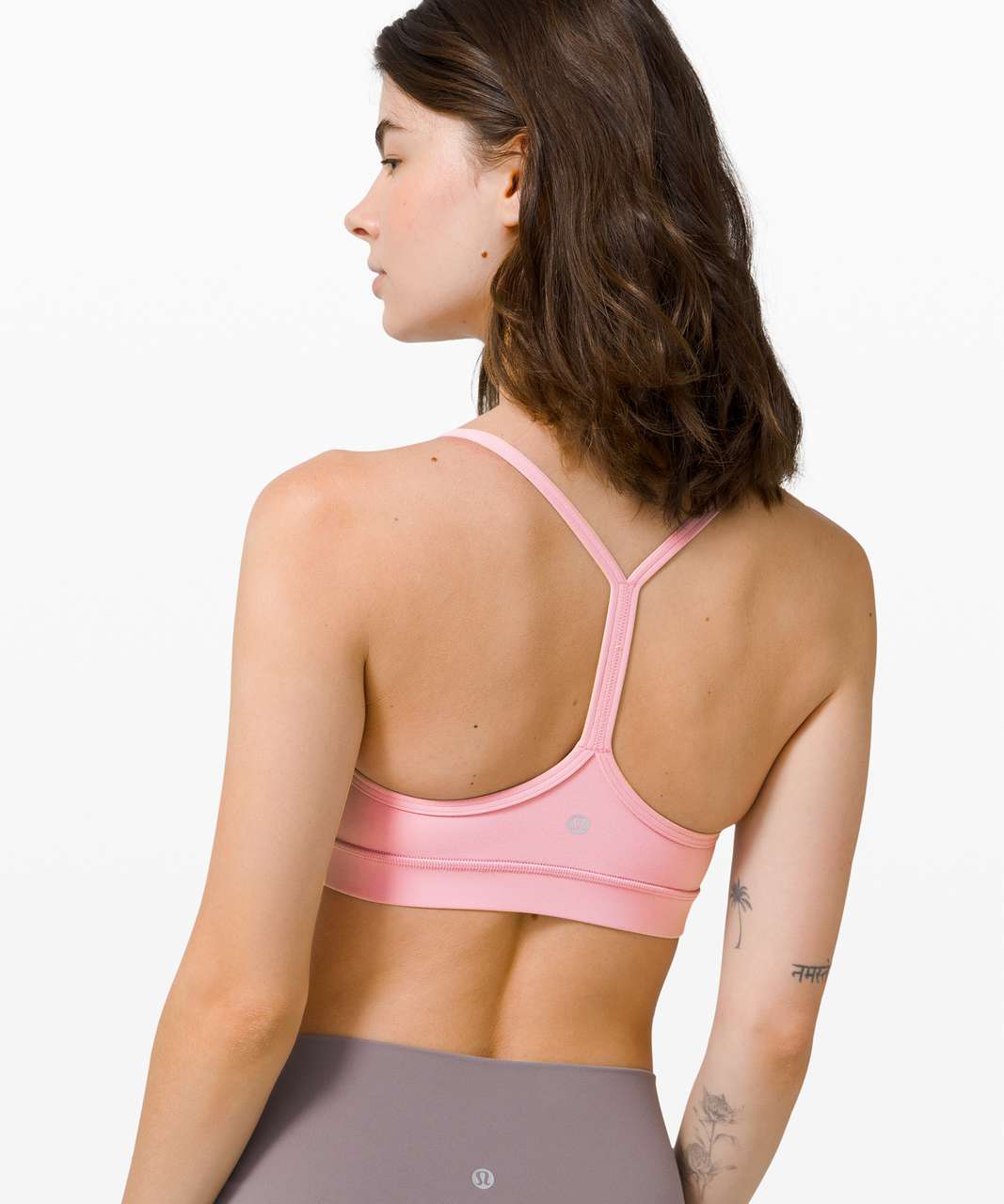 lululemon FLOW Y NULU LONGLINE A-C CUP - Sport-BH mit leichter Stützkraft -  flush pink/pink 