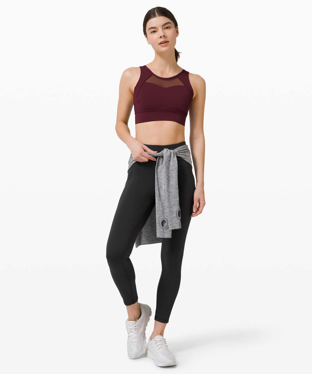 Lululemon Logo Waistband Everlux Training Crop 15 - Black - lulu fanatics