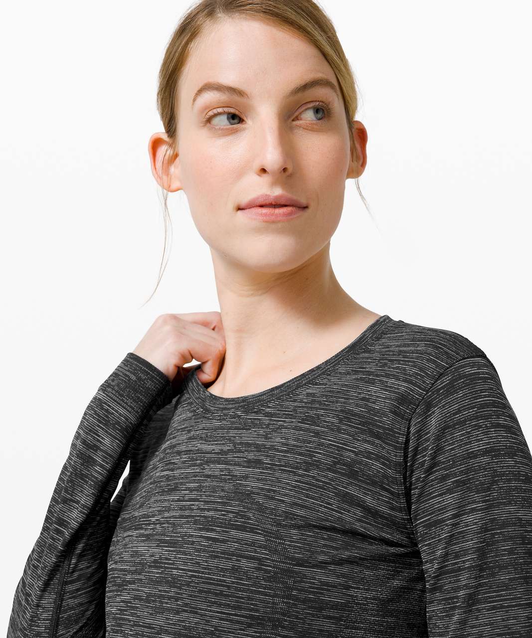 Lululemon Swiftly Relaxed Long Sleeve - Black / White / Black