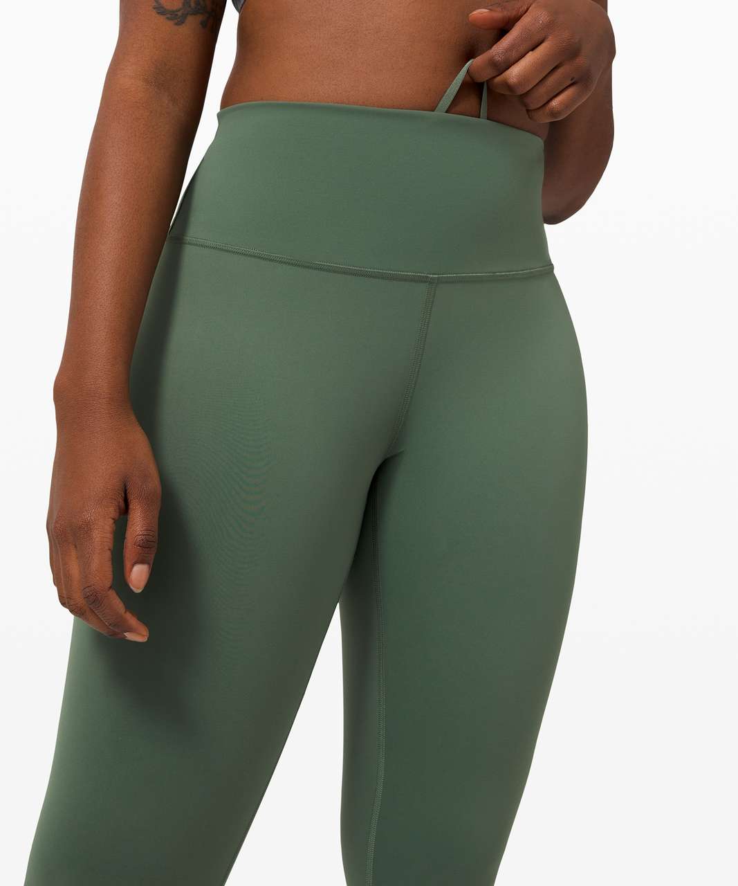 Lululemon Wunder Train High-Rise Crop 21 - Algae Green - lulu