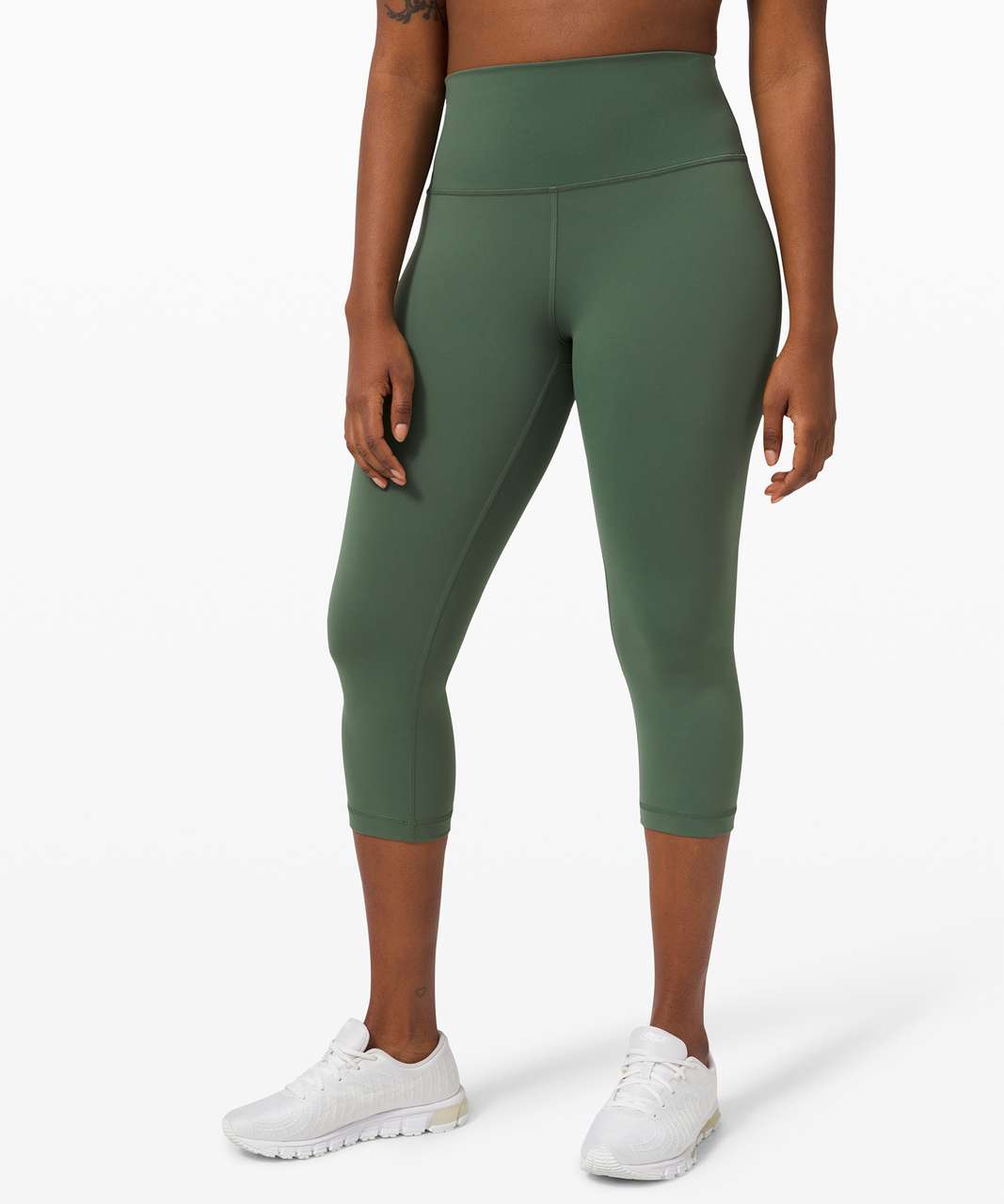 Lululemon Wunder Train HR Crop 23 Size 8 - Olive Green