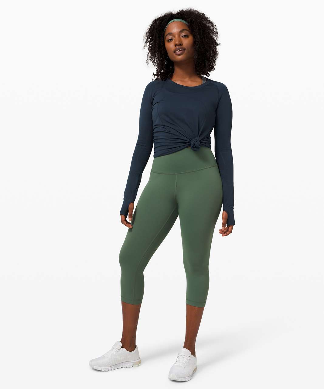 Lululemon Wunder Train High-Rise Crop 21 - Algae Green - lulu fanatics