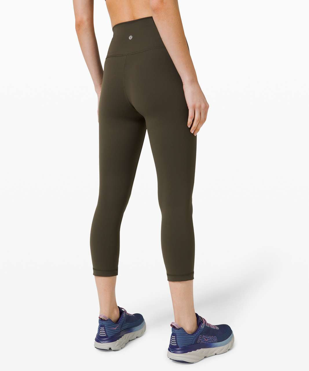 Lululemon Wunder Train High-Rise Crop 21 - Dark Olive - lulu fanatics