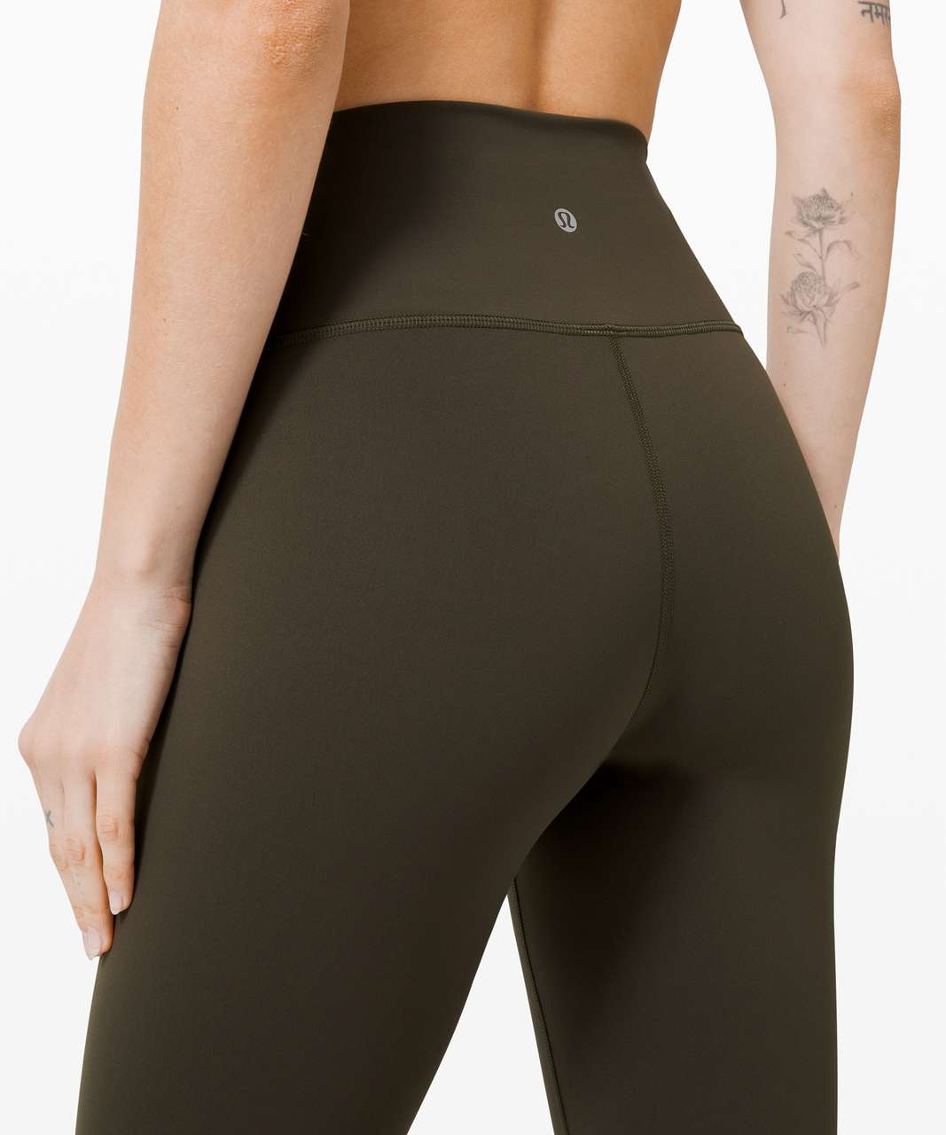 Lululemon Wunder Train High-Rise Crop 21 - Dark Olive - lulu fanatics