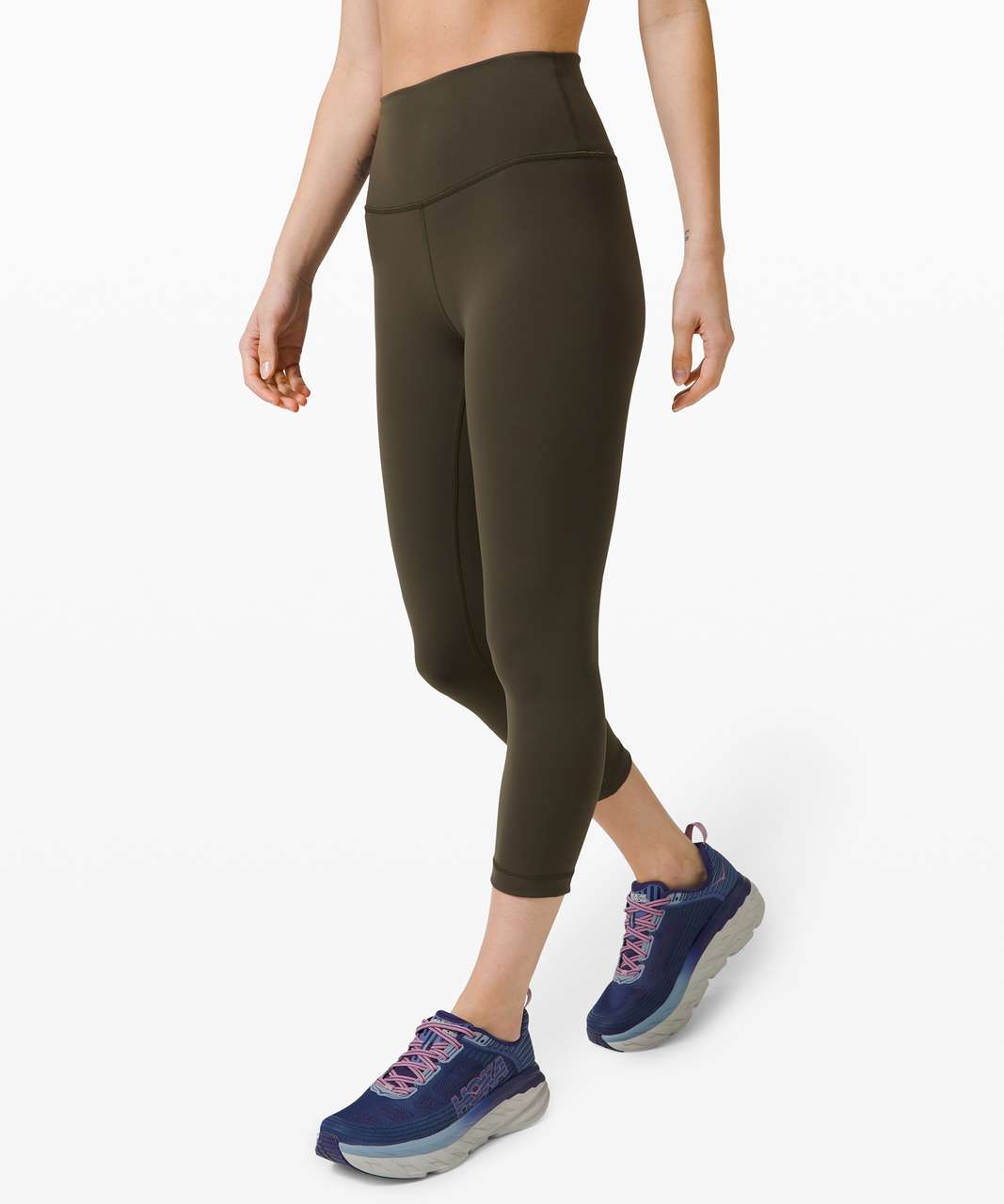 Lululemon Wunder Train High-Rise Crop 21" - Dark Olive