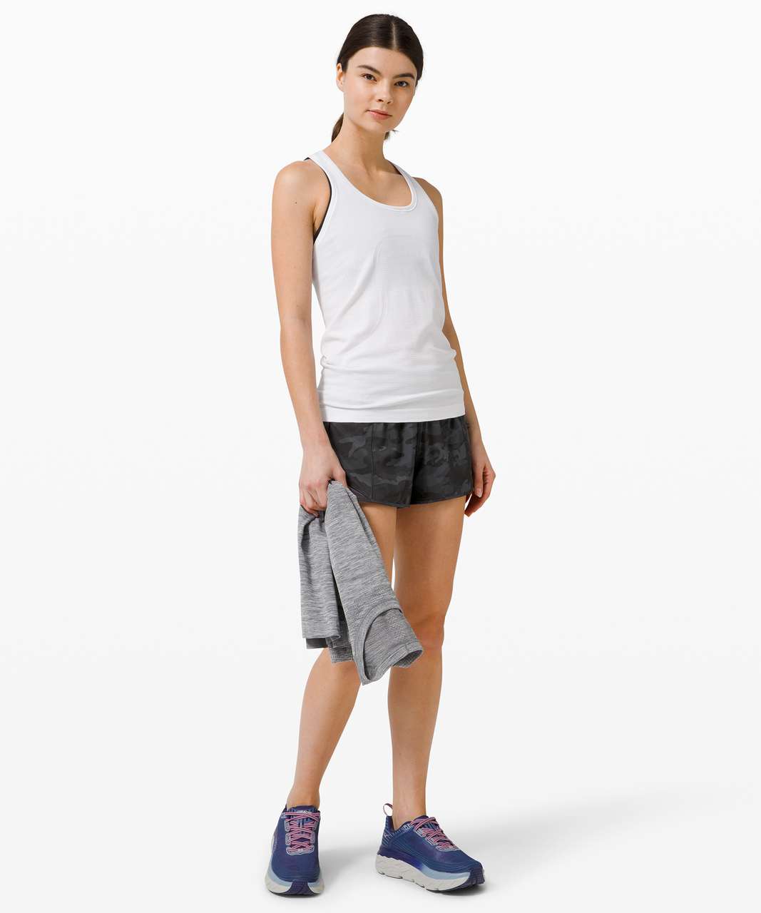 Lululemon Hotty Hot Short II *Long 4 - Incognito Camo Multi Grey / Black  (First Release) - lulu fanatics