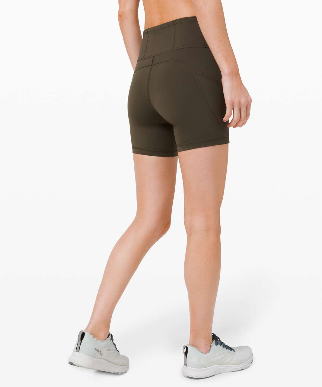 Lululemon Fast And Free Short 6 *non-reflective In Green