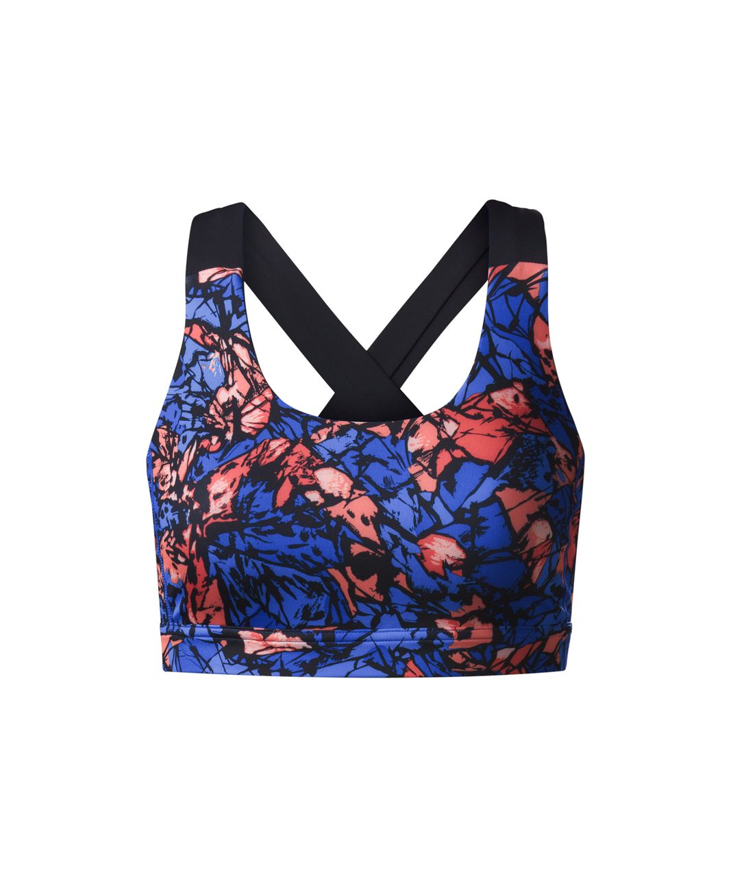 Lululemon All Sport Bra III - Paint Storm Harbor Blue Multi / Black