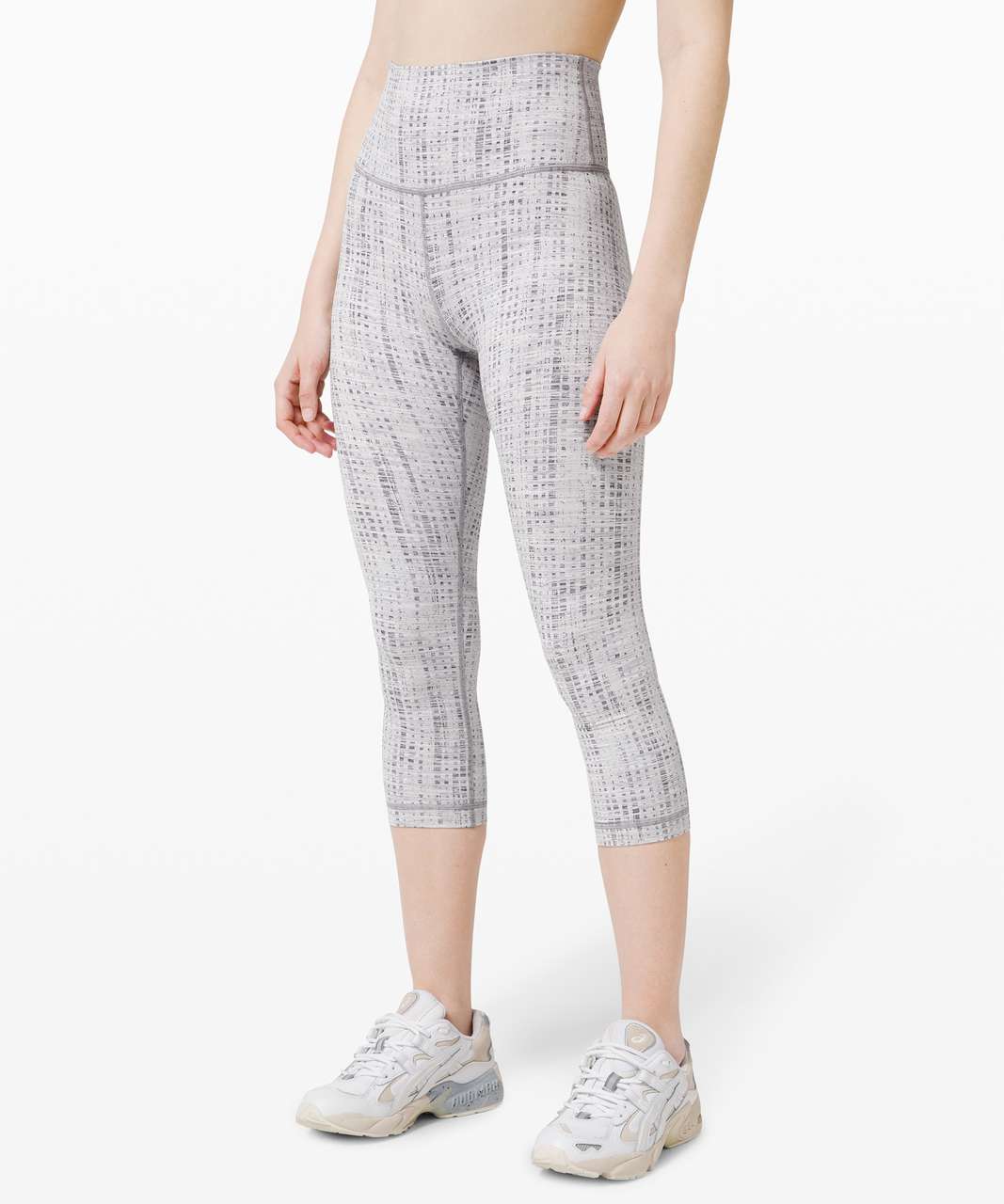 Lululemon Wunder Under Crop (High-Rise) *Luxtreme 21" - Action Jacquard Moonphase Silver Lining