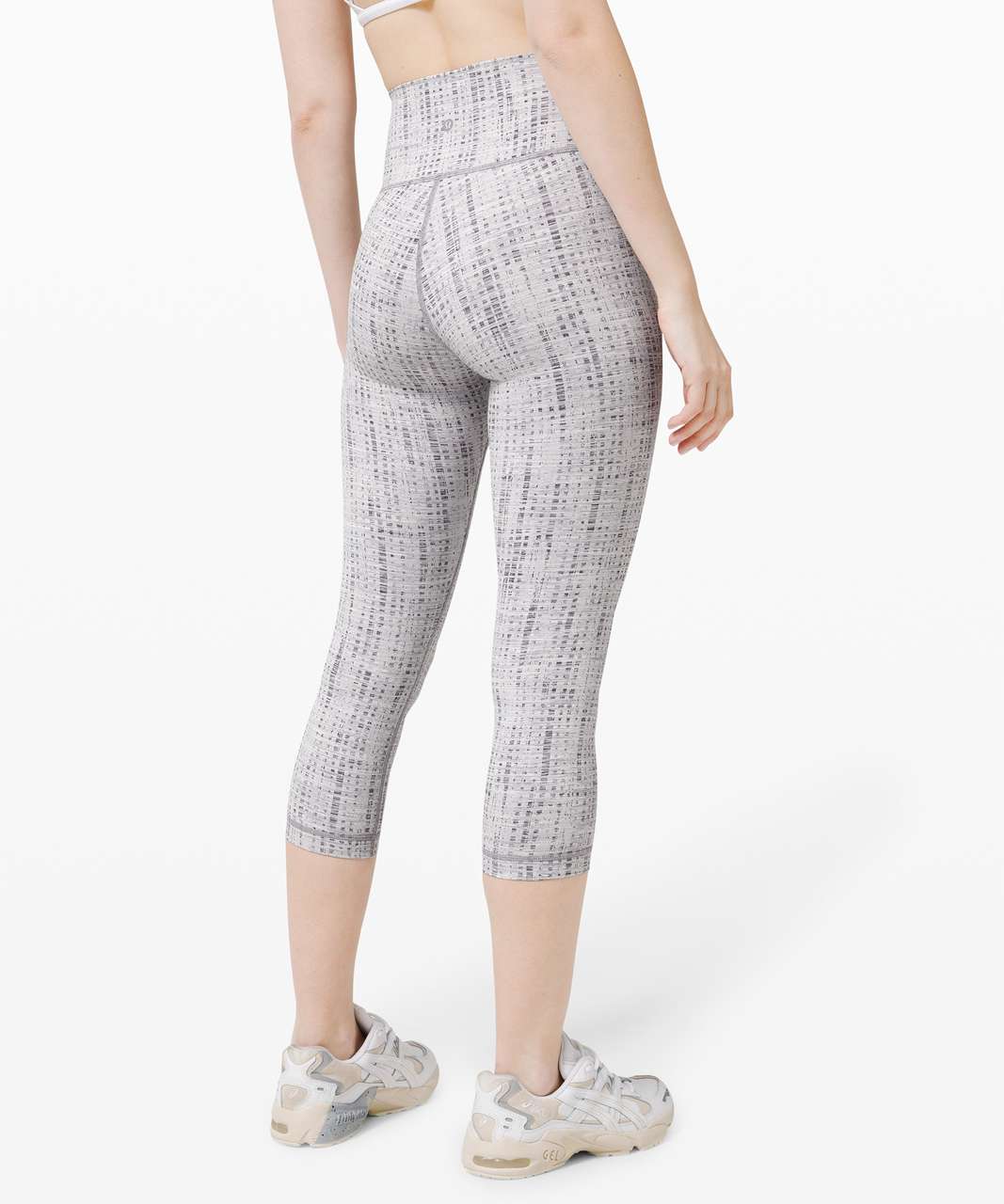 Lululemon Wunder Under Crop (High-Rise) *Luxtreme 21" - Action Jacquard Moonphase Silver Lining