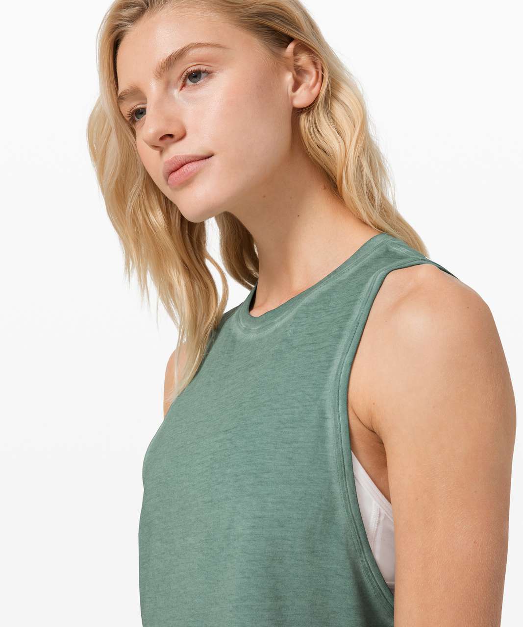 Lululemon Cut Back Crop Tank *Wash - Washed Tidewater Teal