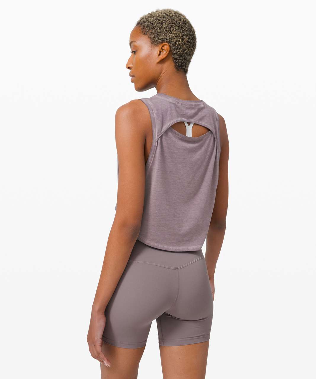 Lululemon Cut Back Crop Tank *Wash - Washed Lunar Rock