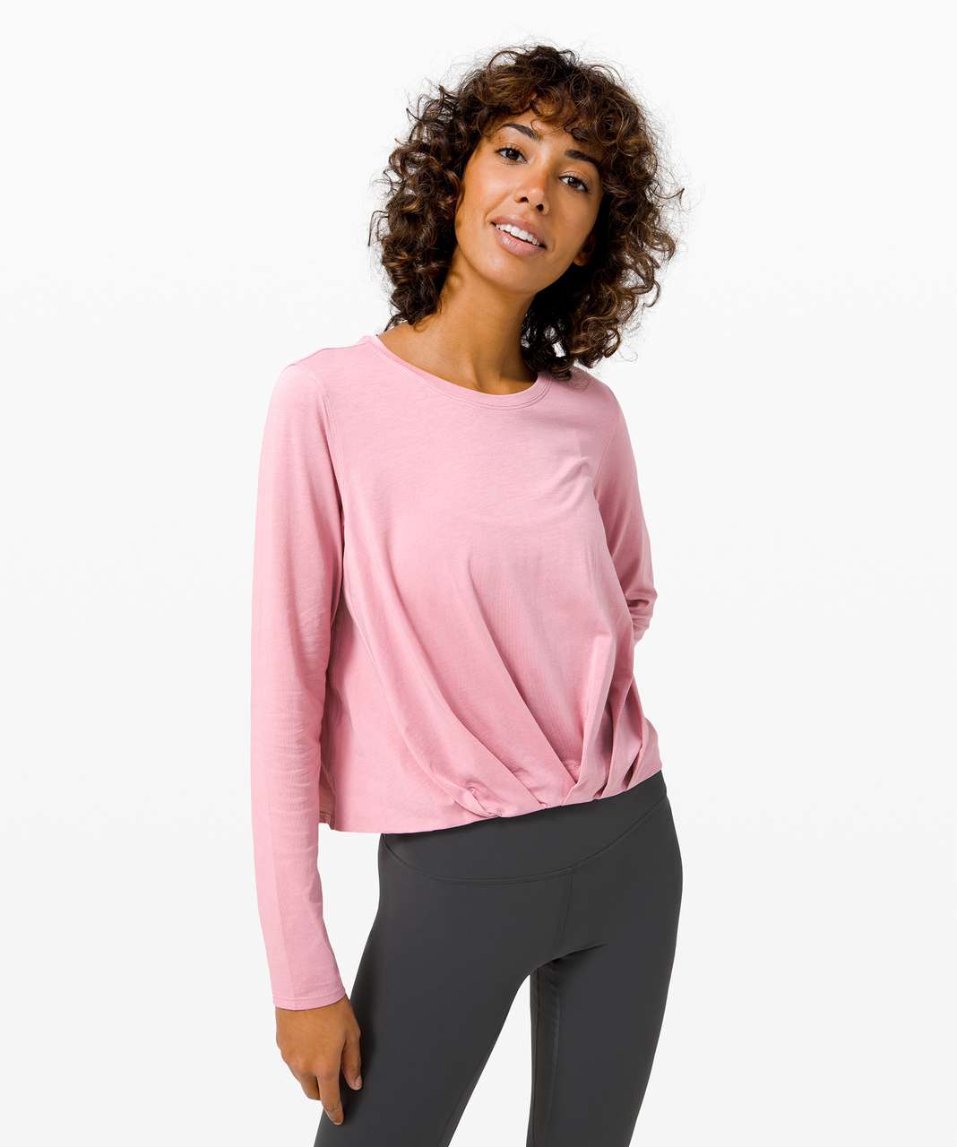 Lululemon Pleats and Thank you Long Sleeve - Pink Taupe