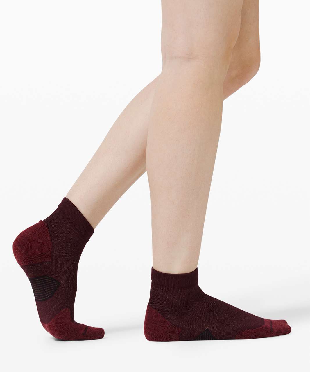 Lululemon Speed Ankle Sock *Silver - Cassis / Chianti