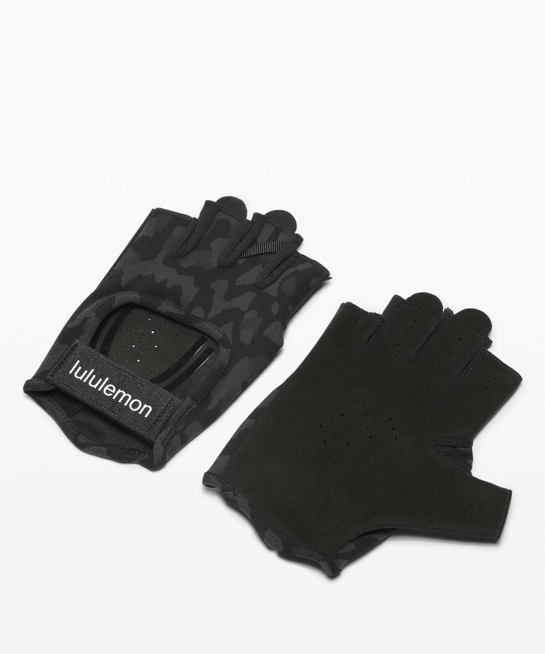 Lululemon Uplift Training Gloves - Formation Camo Deep Coal Multi  / Black
