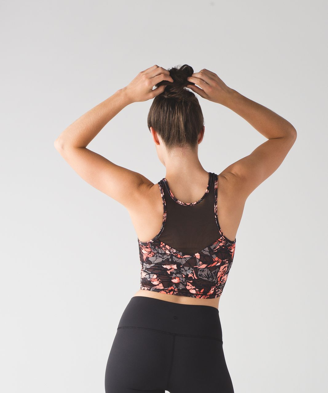 Lululemon Get It Om Bra - Mini Paint Storm Espresso Multi / Black