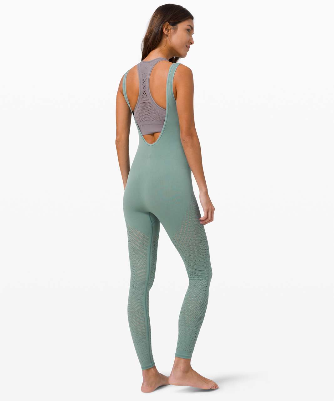Here she is: the elusive Reveal Onesie in Digi Rain (4) which was on sale  for the price of two scrunchies : r/lululemon