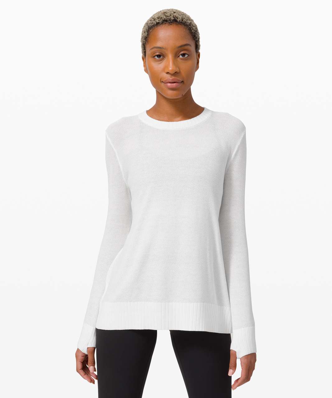 Lululemon Sincerely Yours Sweater - White - lulu fanatics