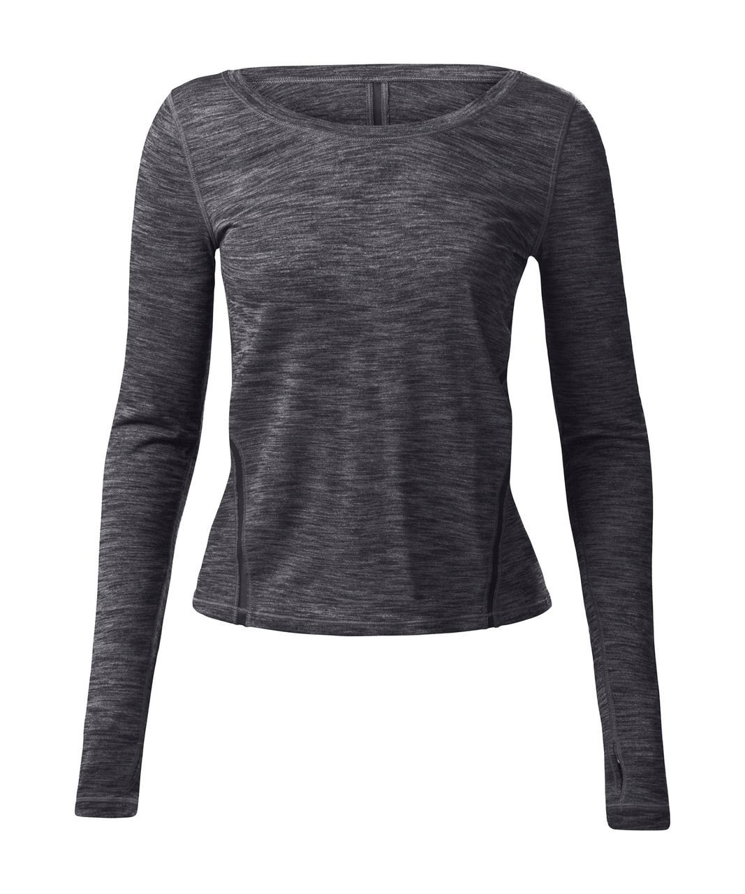 Lululemon Intensi-Tee Long Sleeve - Heathered Black / Black